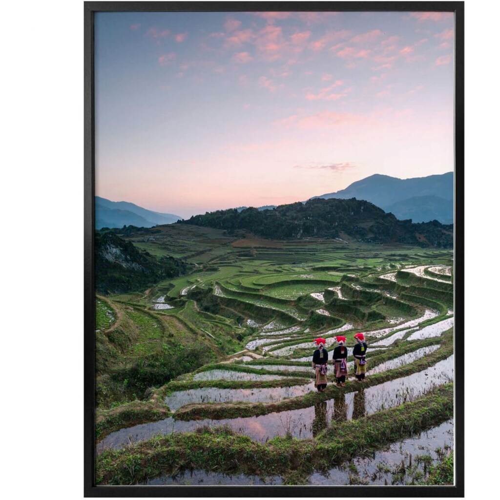 Wall-Art Poster »Reisterrassen Vietnam«, Landschaften, (1 St.)
