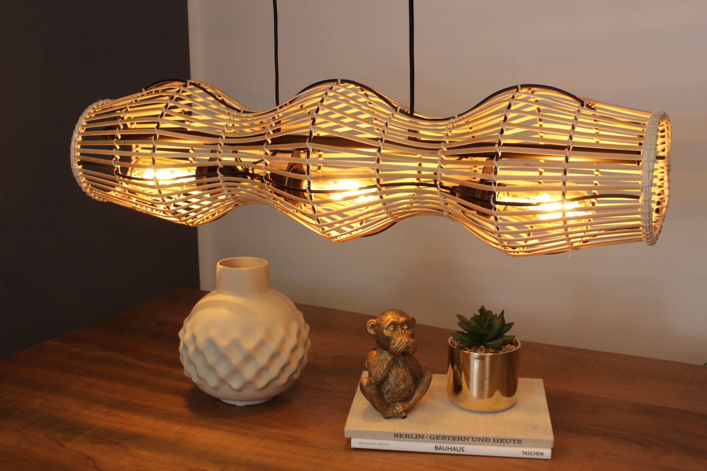 ECO-LIGHT Pendelleuchte »Bamboo«, 3 flammig, Leuchtmittel E27 | ohne Leuchtmittel