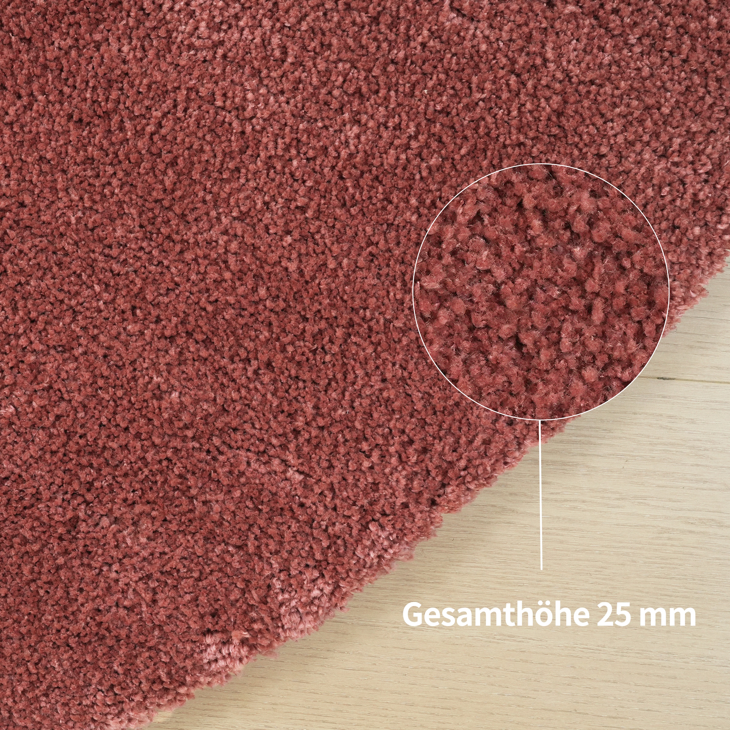 LeGer Home by Lena Gercke Hochflor-Teppich »Halrum, einfarbig, besondere Form, modern« U-förmig 25 mm Höhe organische Form, bean shape, kuschelig, Wohnzimmer, Schlafzimmer