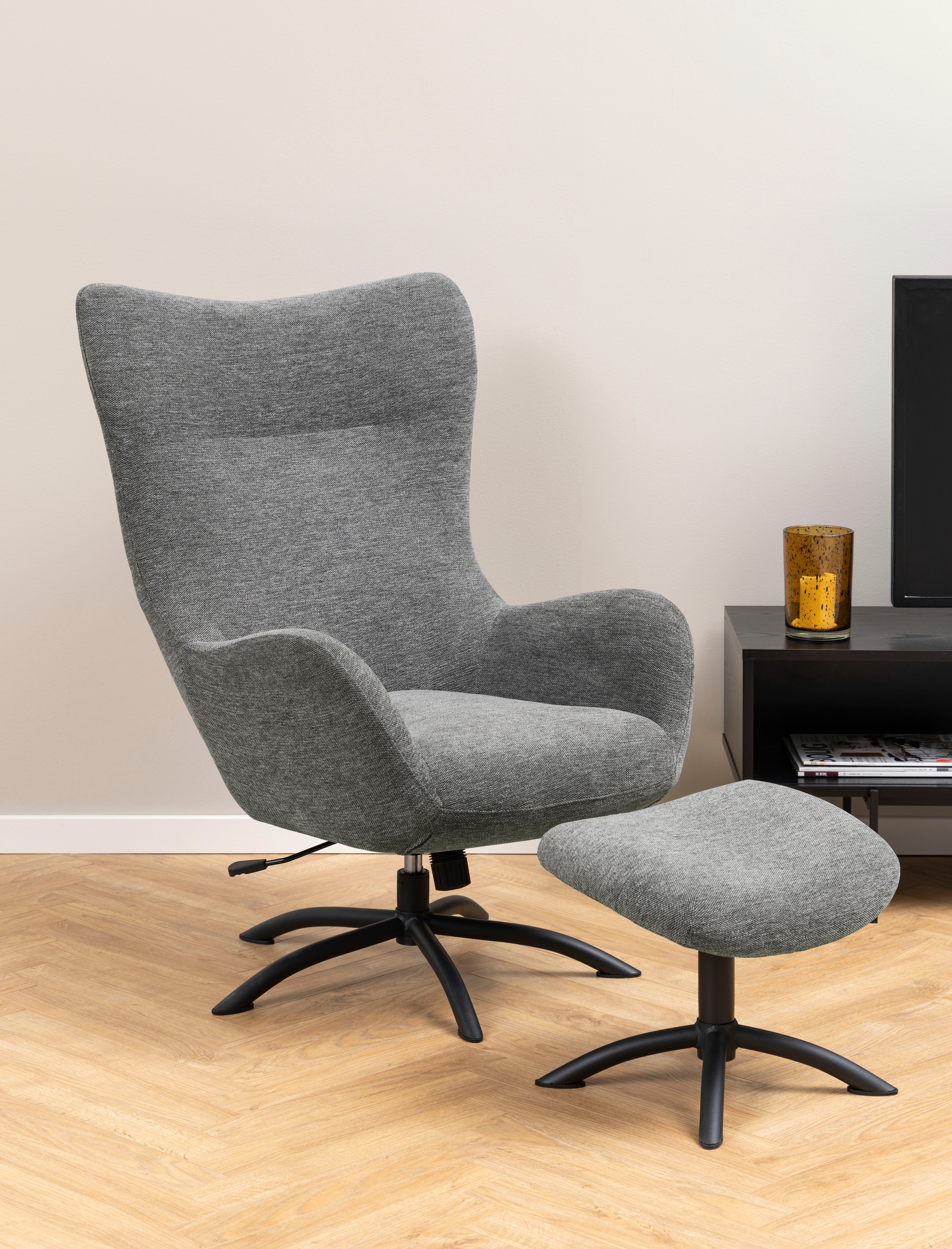 ACTONA GROUP Loungesessel "Tina" 2 tlg. mit Fußhocker, Dreh- und Kippfunkti günstig online kaufen