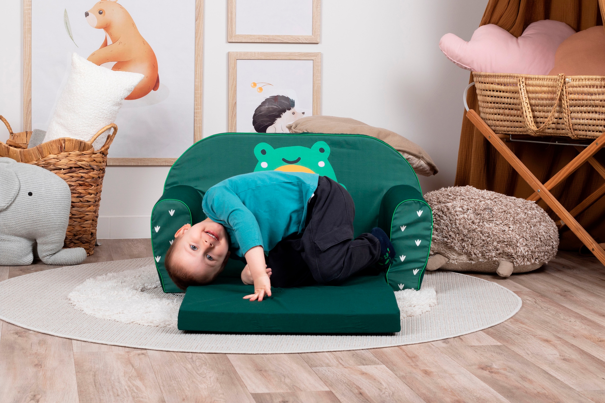 Knorrtoys® Sofa »Green frog« für Kinder; Made in Europe