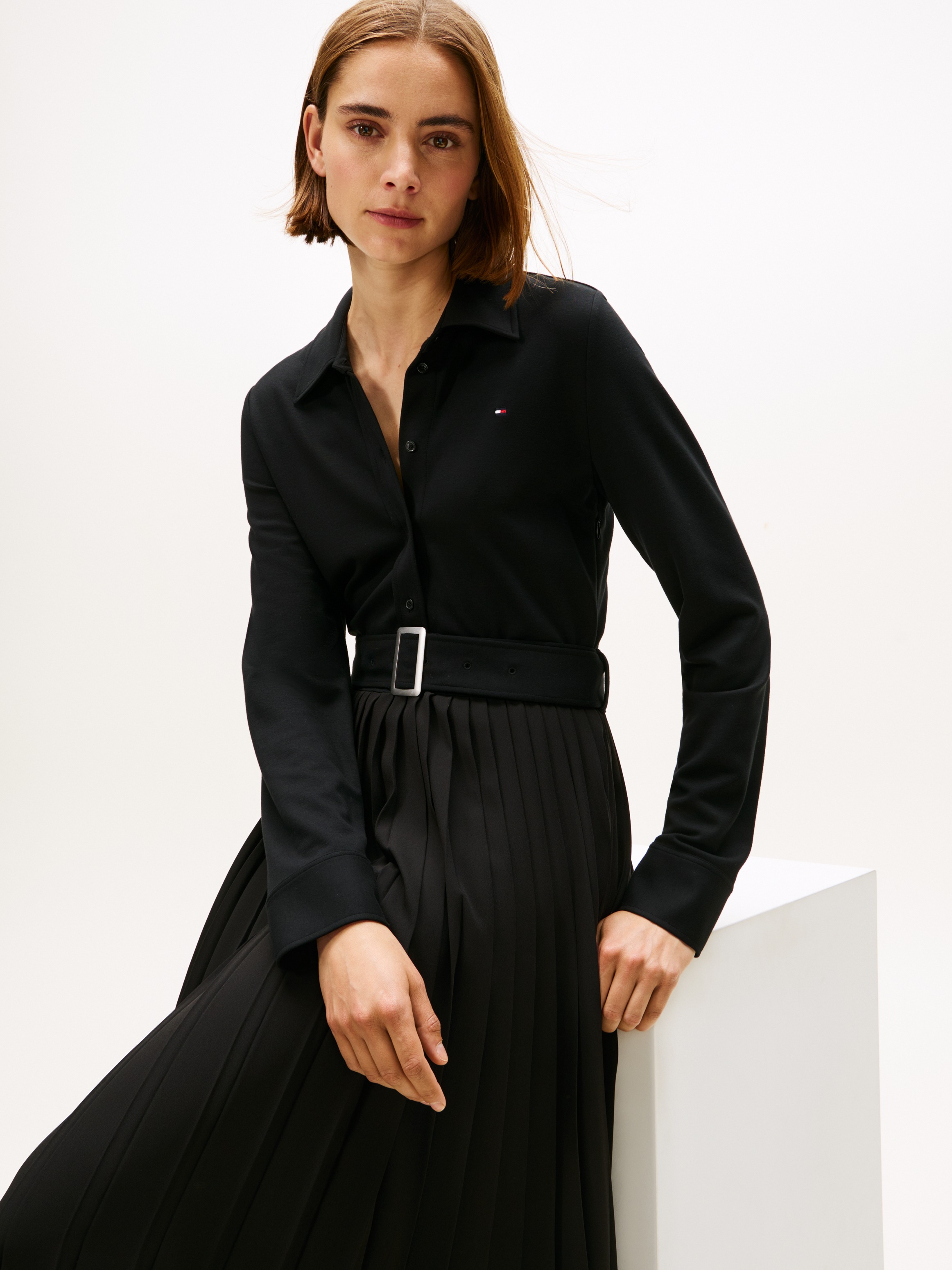 Thumbnail - Tommy Hilfiger Polokleid "INTERLOCK MIX MEDIA POLO DRS LS"