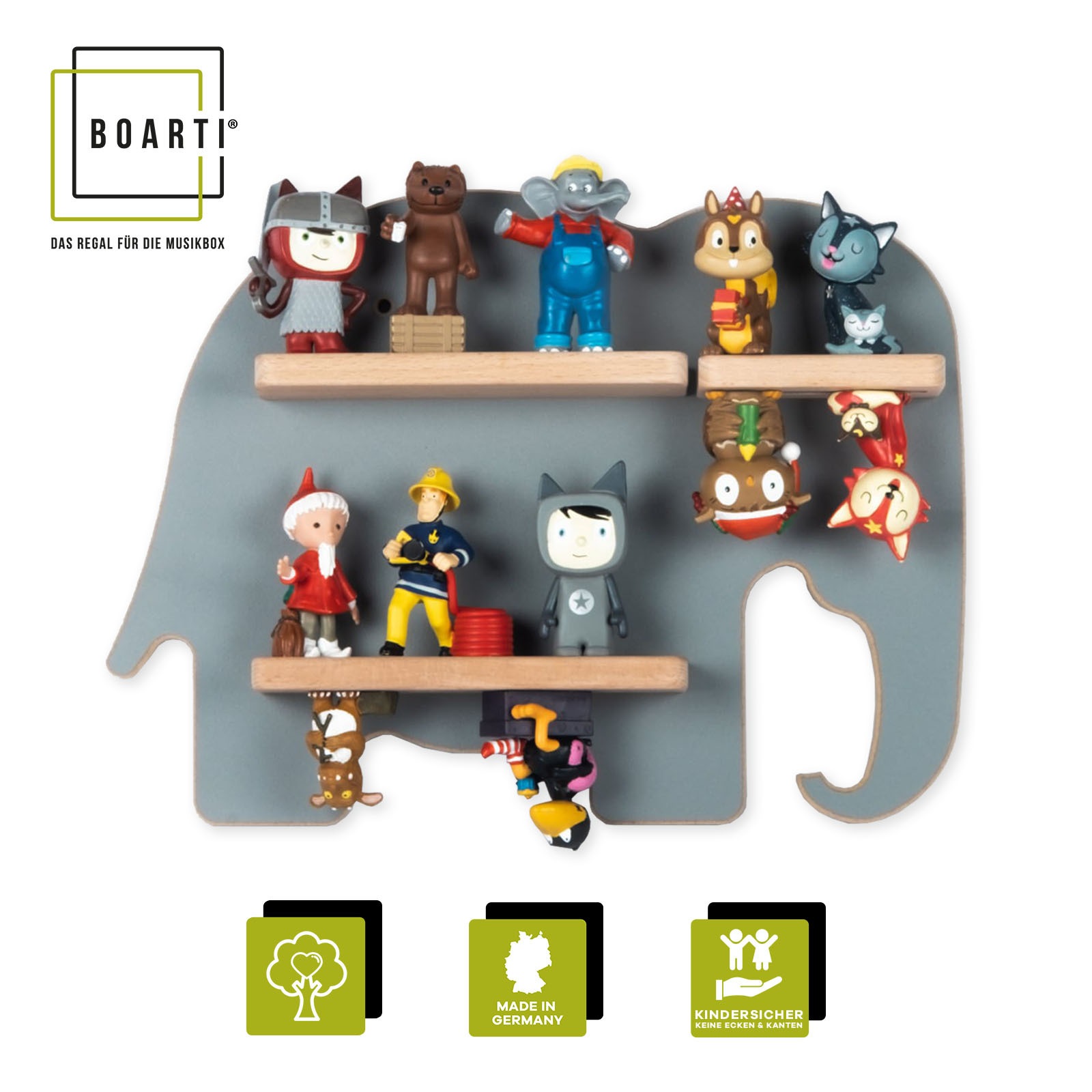 Boarti Wandregal "Regal Elefant Kinder Toniebox Tonies Figuren" 1 Stk. tlg.