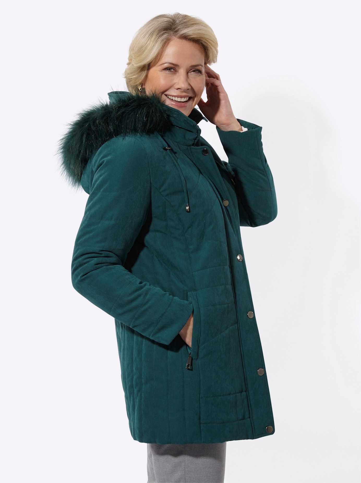 Classic Steppjacke mit Kapuze