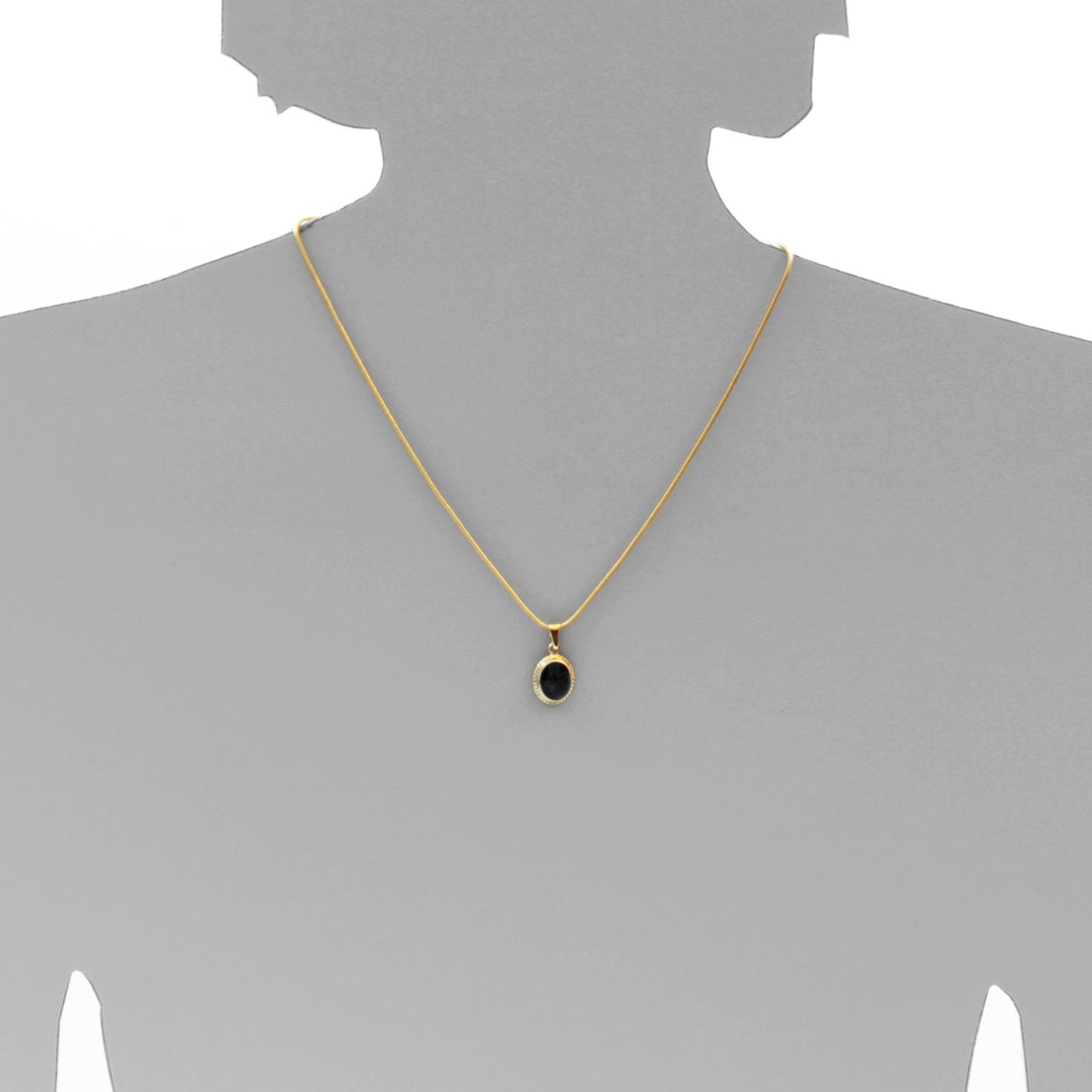 OSTSEE-SCHMUCK Kettenanhänger »- Jolin - Gold 333/000 - Onyx«