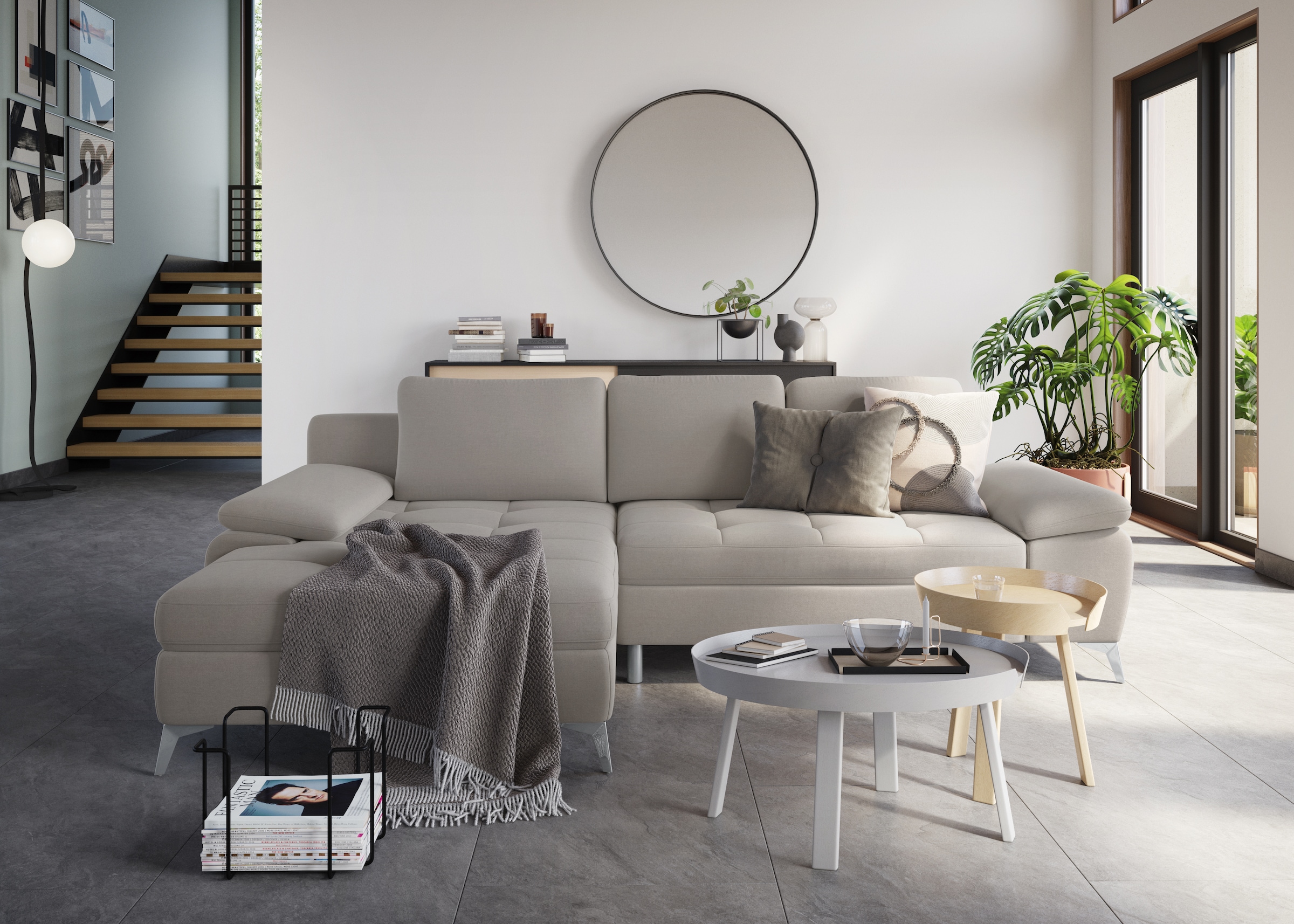 sit&more Ecksofa »Latigo L-Form«, mit Recamiere, wahlweise mit Bettfunktion und Bettkasten