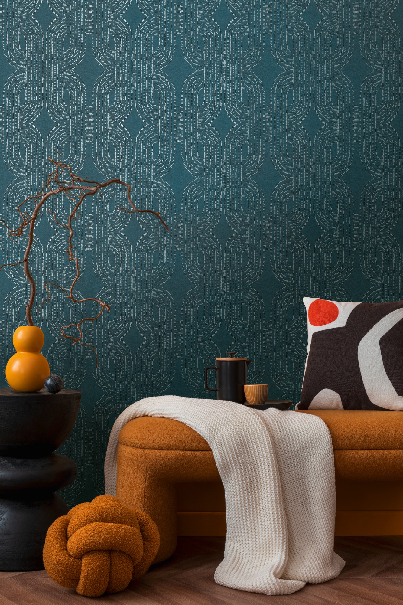 A.S. Création Vliestapete »French Affair Grafik-Tapete -Effekt Mustertapete Struktur Kunst« leicht glänzend strukturiert Vliestapete geometrisch für Schlafzimmer Küche Wohnzimmer Grafik Flur