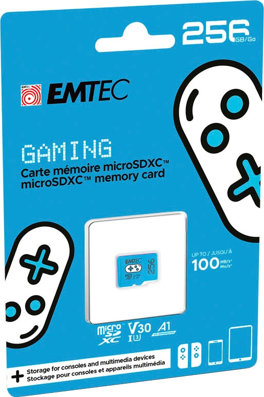 EMTEC Speicherkarte »Gaming microSD 256 GB«, (UHS Class 1 100 MB/s Lesegeschwindigkeit)