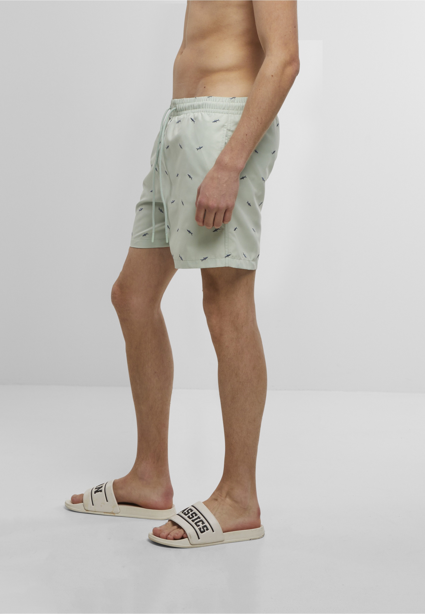 Urban Classics Short De Bain Embroidery Frost Mint / Vintage Blue 2XL Homme 3