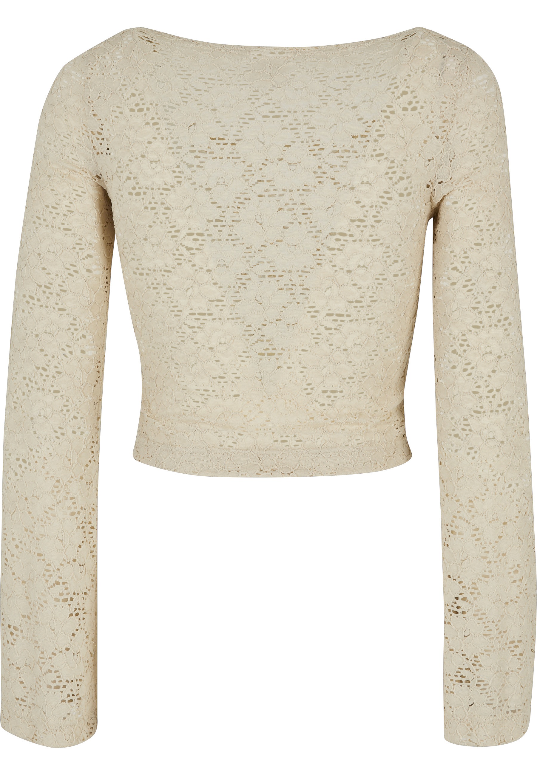 URBAN CLASSICS Longsleeve »Urban Classics Damen Ladies Cropped Lace Longsleeve« 1 Stk.