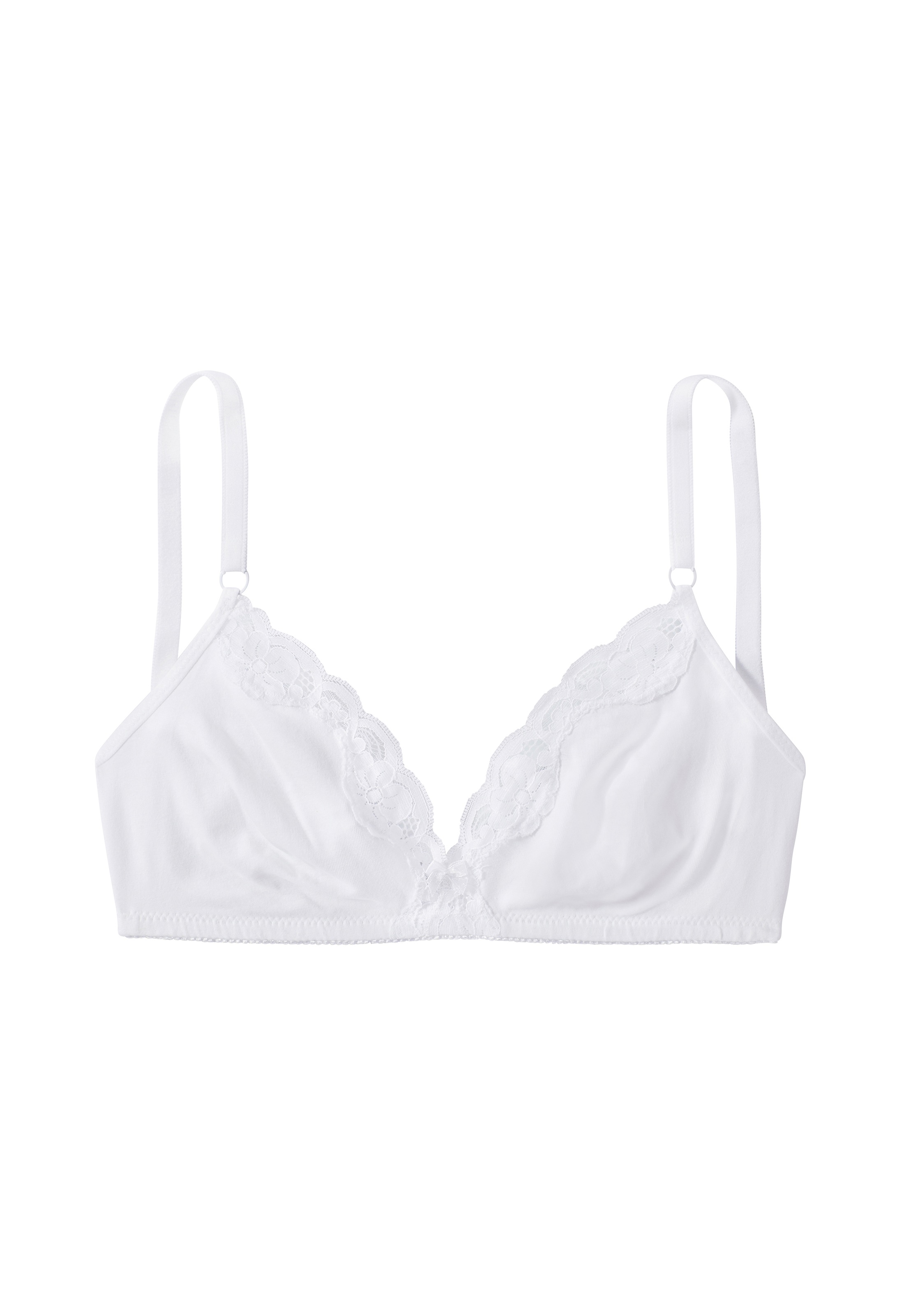 Thumbnail - petite fleur Bralette-BH, ohne Bügel aus Baumwolle mit Spitze