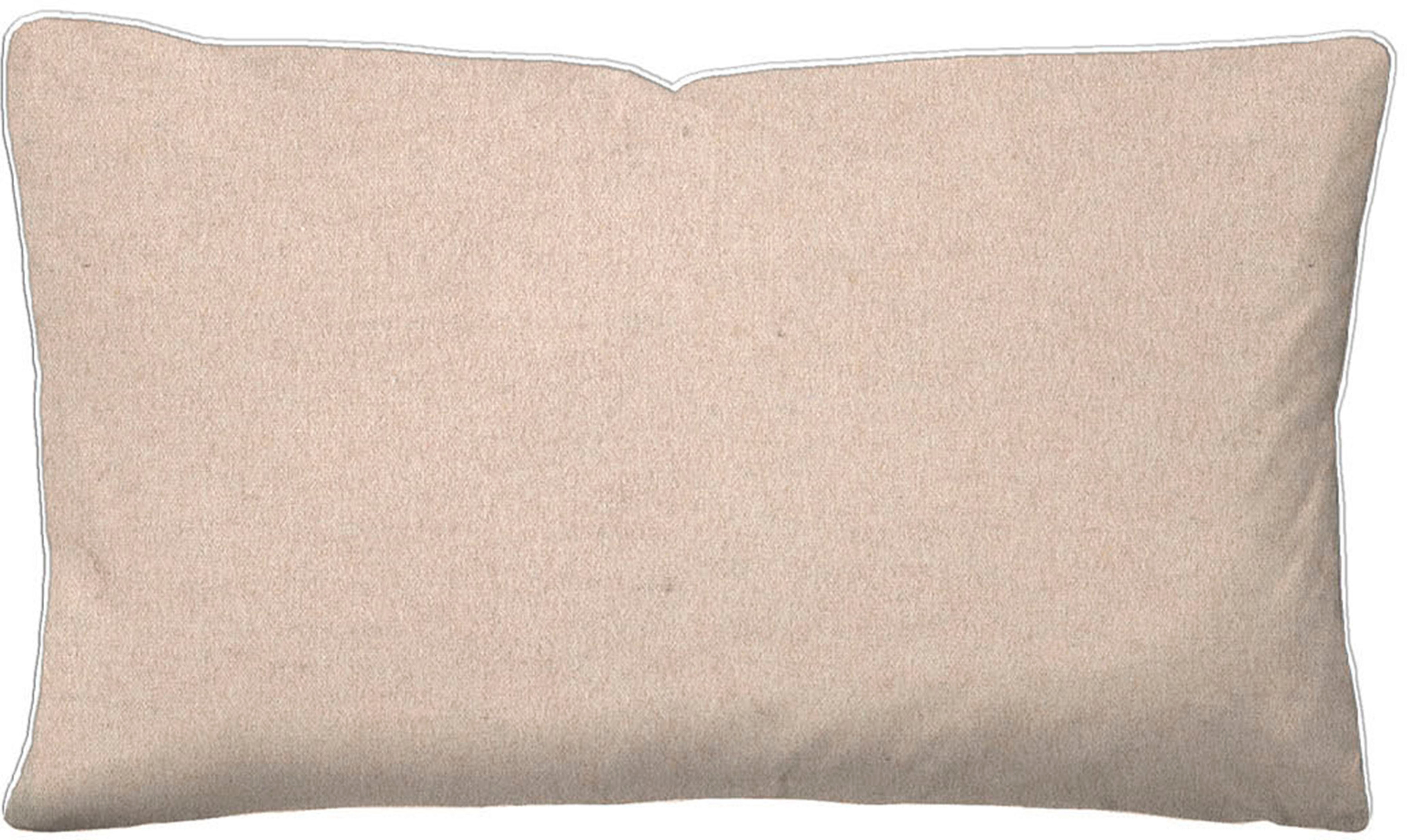 Biberna Kissenbezug "0840500 HERMAL Premium Biber Melange-Flanell 100% Baumwolle" Kissenhülle, wärmend & weich, Reißverschluss, Satinpaspel