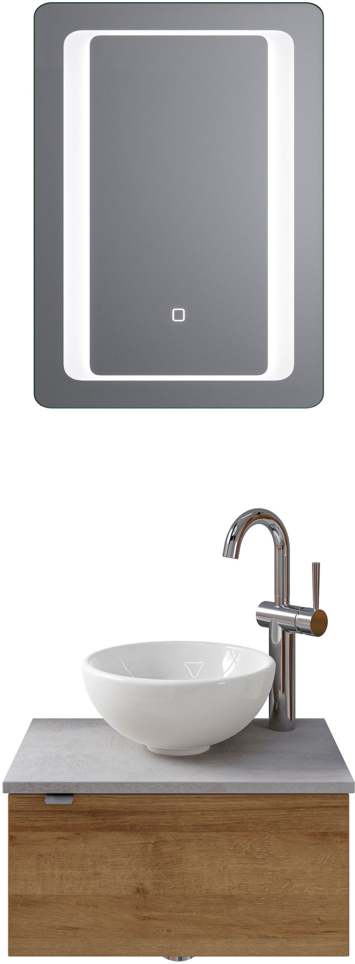 Saphir Badmöbel-Set "Serie 6915" 4 Stk. tlg. Gäste-Bad, 51 cm breit, mit LE günstig online kaufen