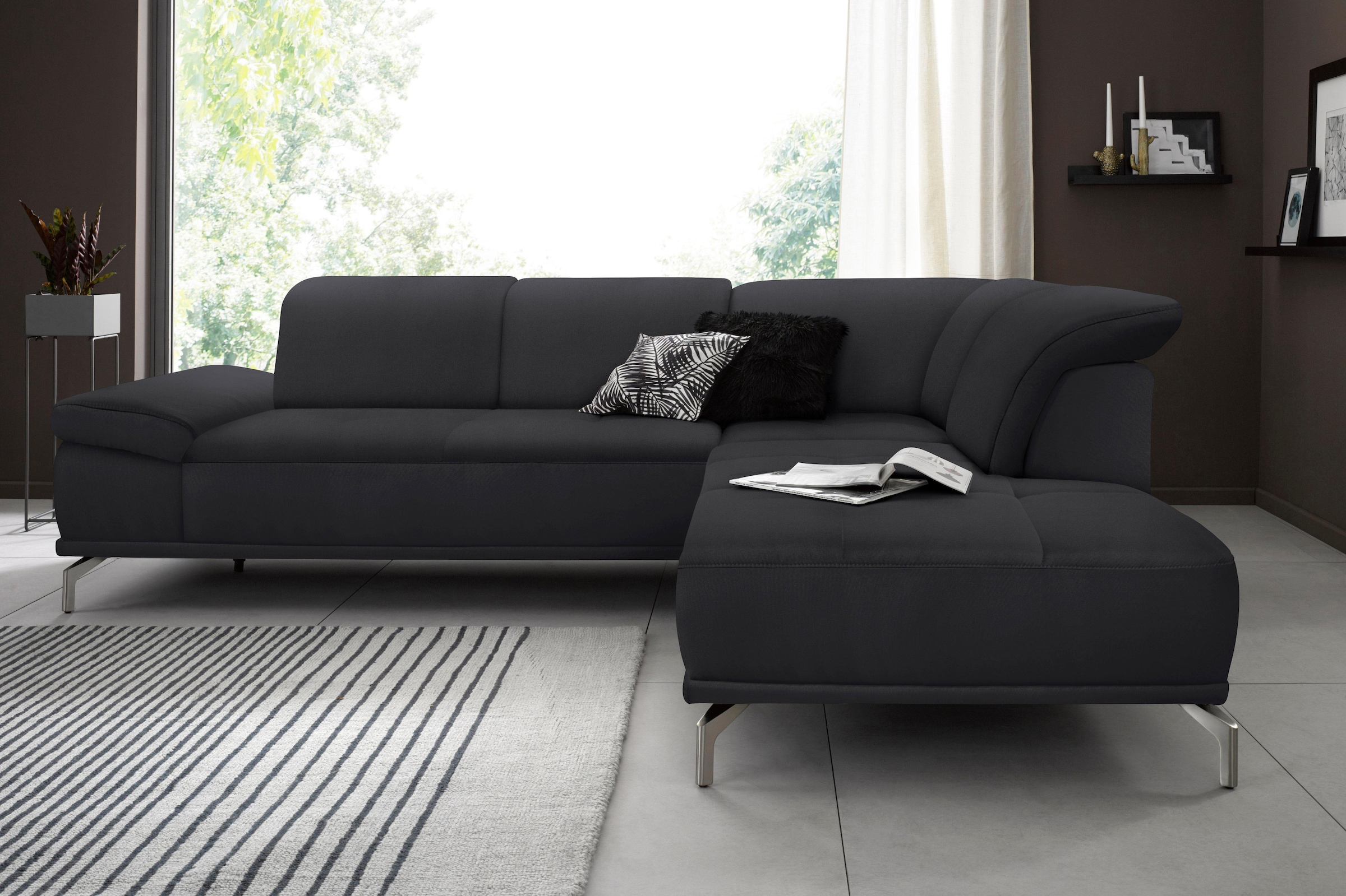 Places of Style Ecksofa "Caluna", Inkl.Sitztiefenverstellung, wahlweise mit günstig online kaufen