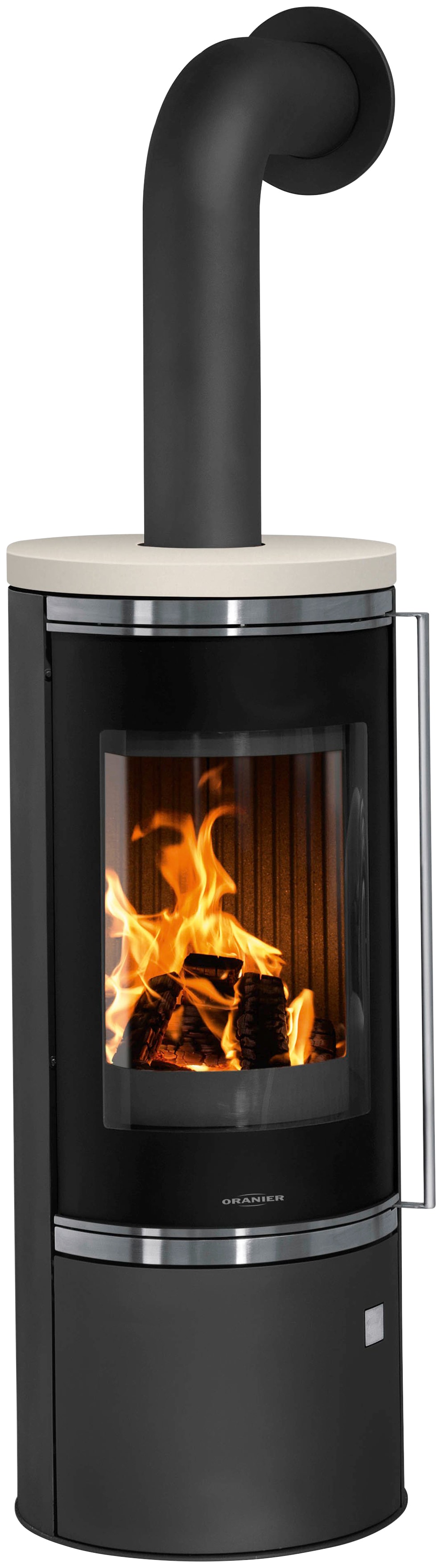 ORANIER Kaminofen "»Arena 2.0«", beige, Wohnzimmer, Kaminöfen, Abdeckplatte aus Kalkstein, Cream