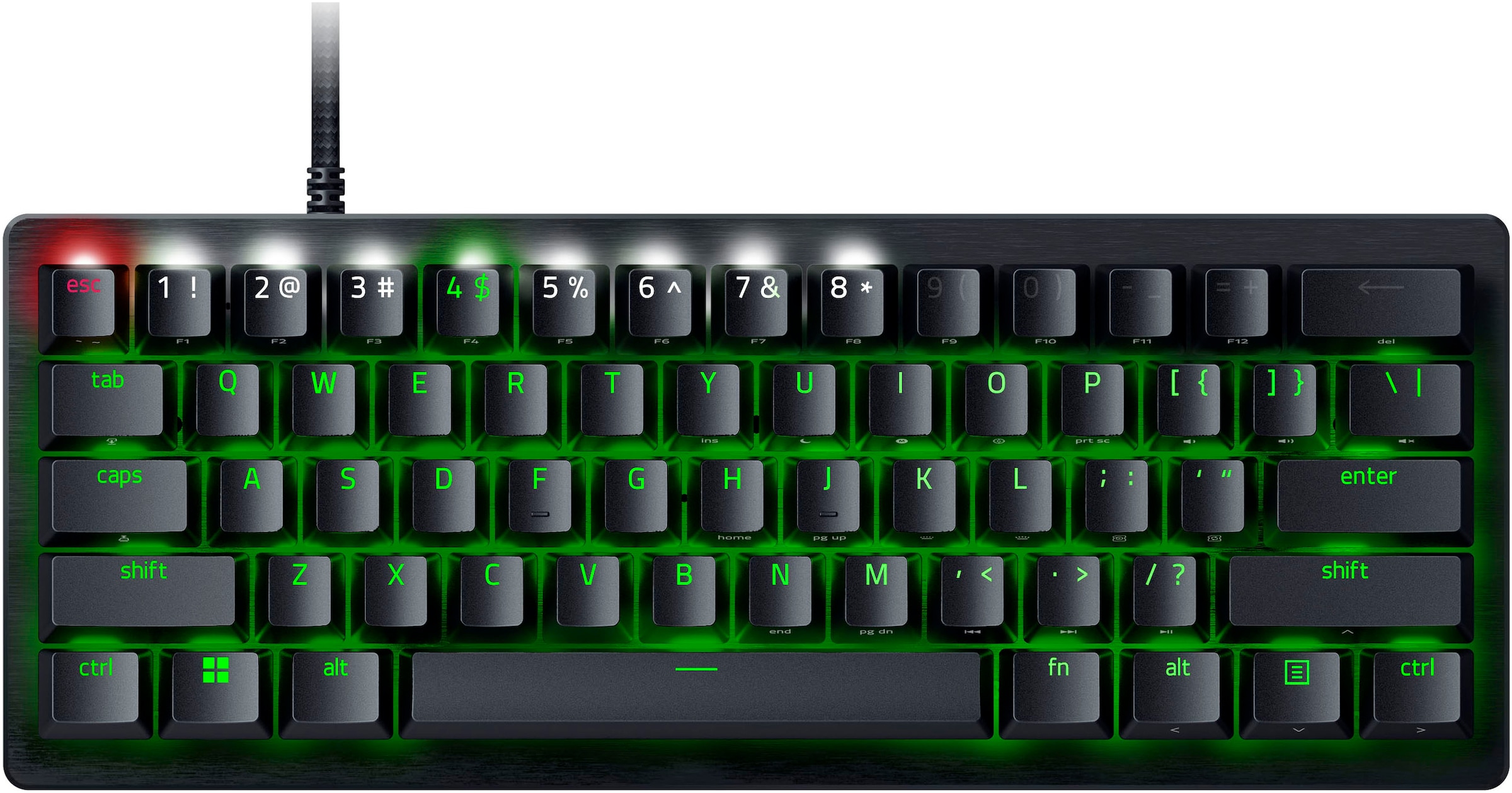 RAZER Gaming-Tastatur »Huntsman V3 Pro Mini DE Layout«, (Funktionstasten-Makrotasten-Profil-Speicher-USB-Anschluss)