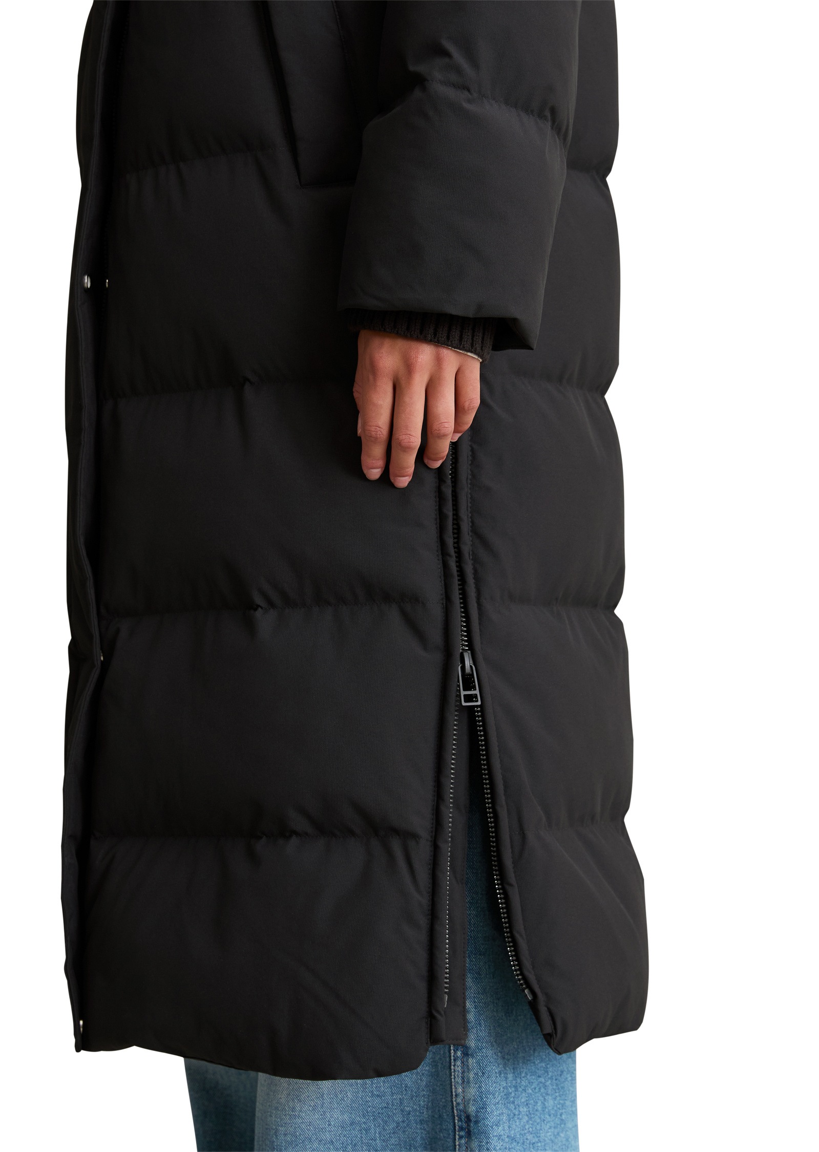 Marc O'Polo DENIM Steppmantel »mit abnehmbarer Strick-Kapuze«