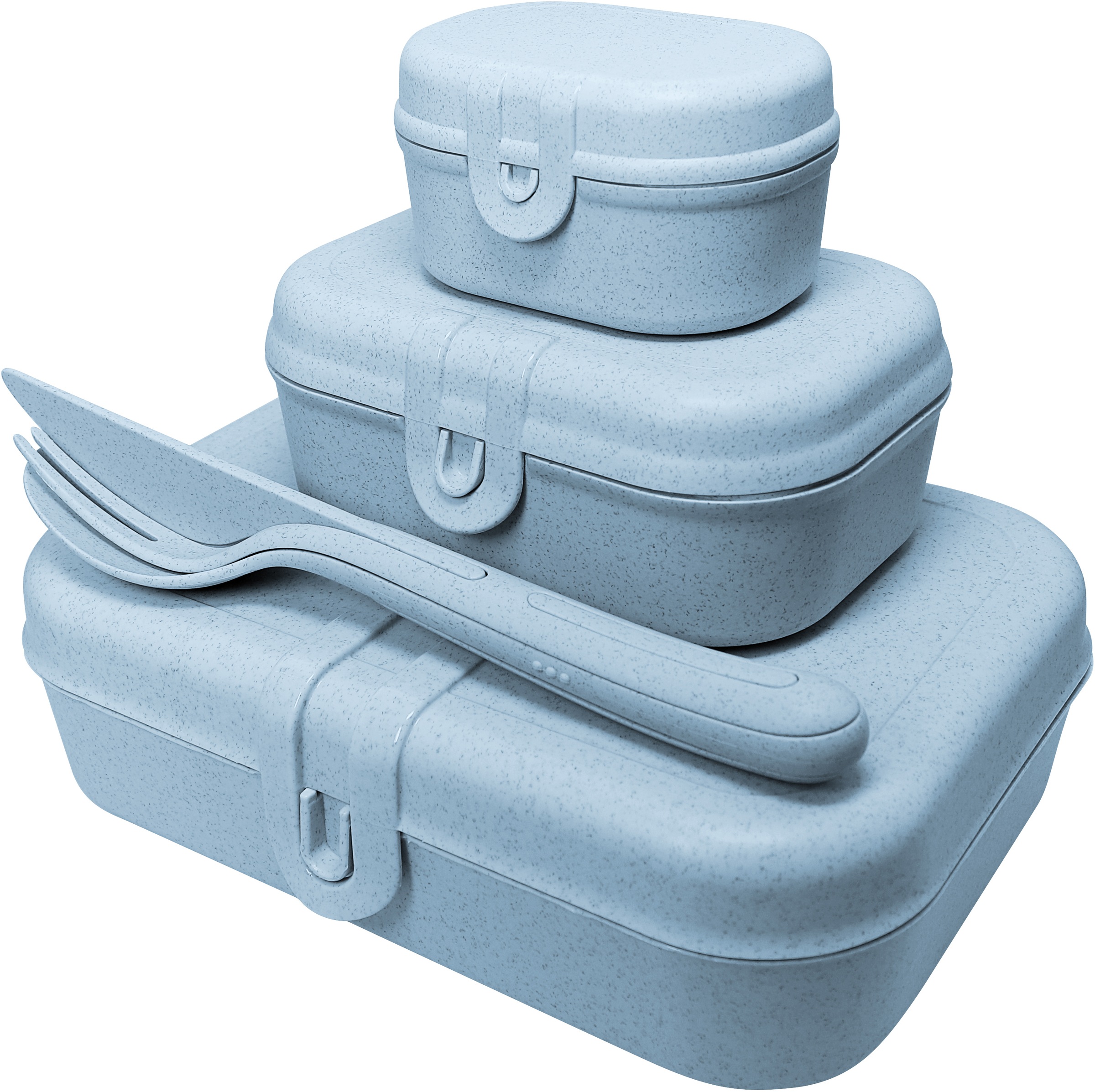 KOZIOL Lunchbox »PASCAL READY«, (Set, 4 tlg.), spülmaschinengeeignet, melaminfrei, inkl. Besteck