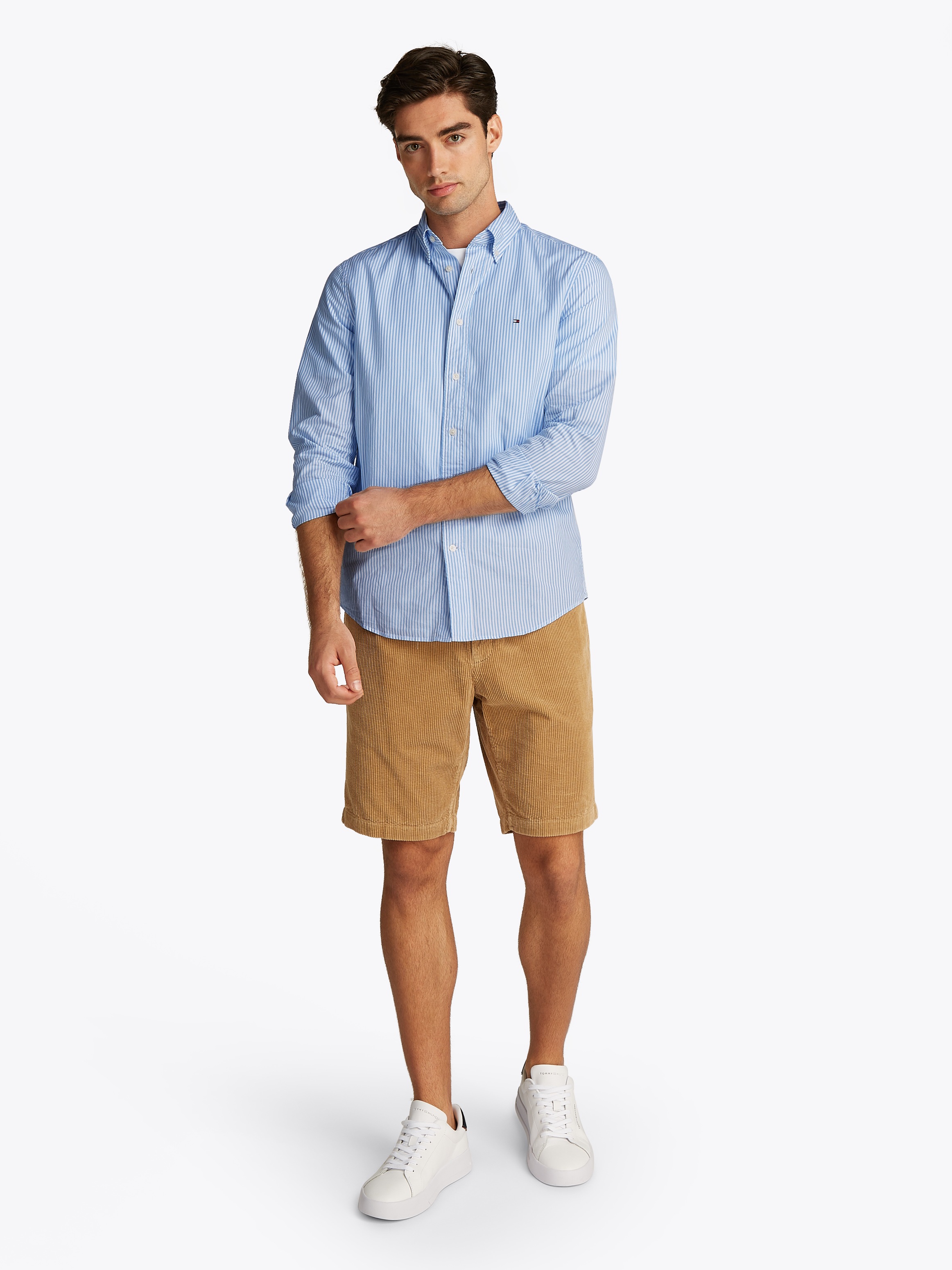 Tommy Hilfiger Langarmhemd »FLEX POPLIN CLASSIC STP Regular Fit SHIRT« mit Sreifenmuster