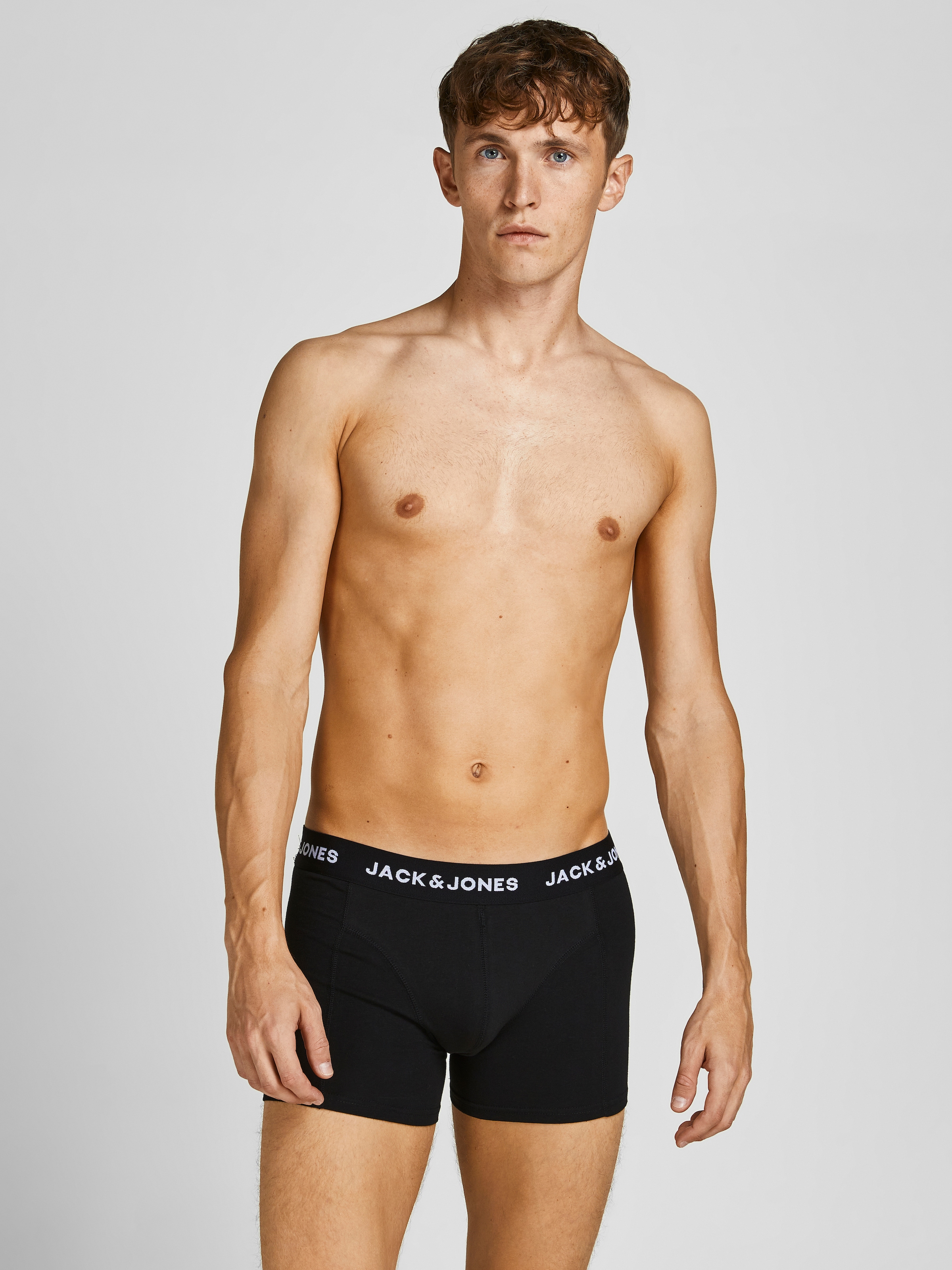 Jack & Jones Trunk »JACBLACK eng anliegend, bequem mit elastischem Bund« Packung, 5 Stk. unifarben & meliert, Baumwollmischung, elastisches Bündchen