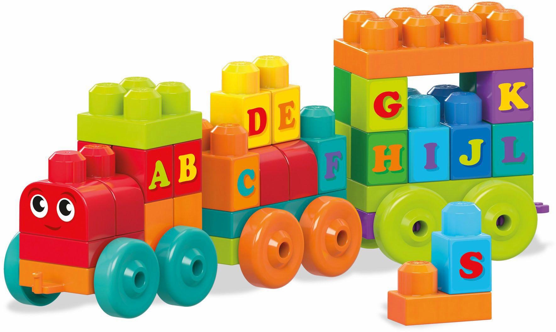 Spielbausteine Mega Bloks ABC Lernzug, Kunststoff, (60-tlg.)