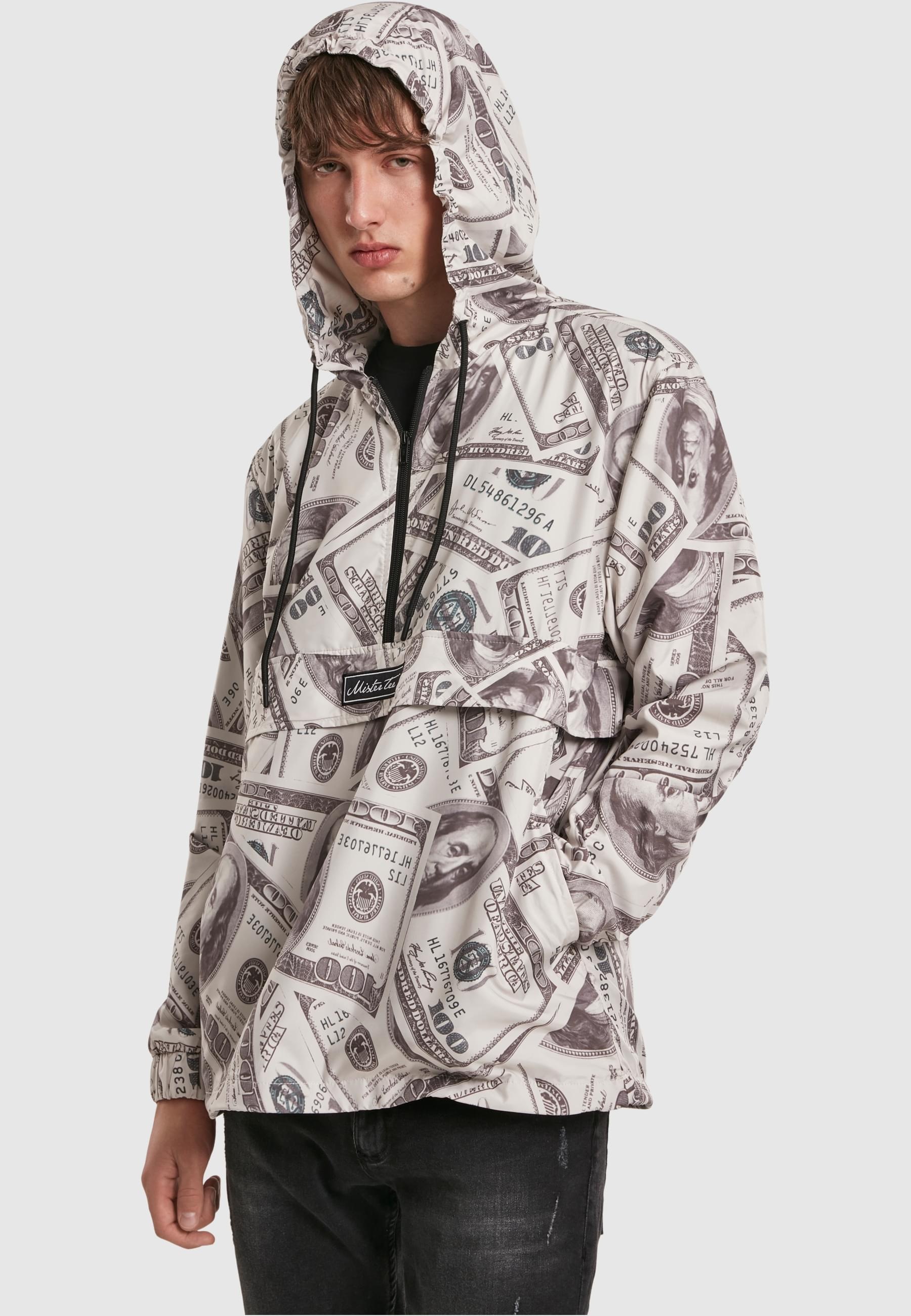 MisterTee Allwetterjacke »MisterTee Herren Mister Tee Dollar Windbreaker«, (1 St.), ohne Kapuze