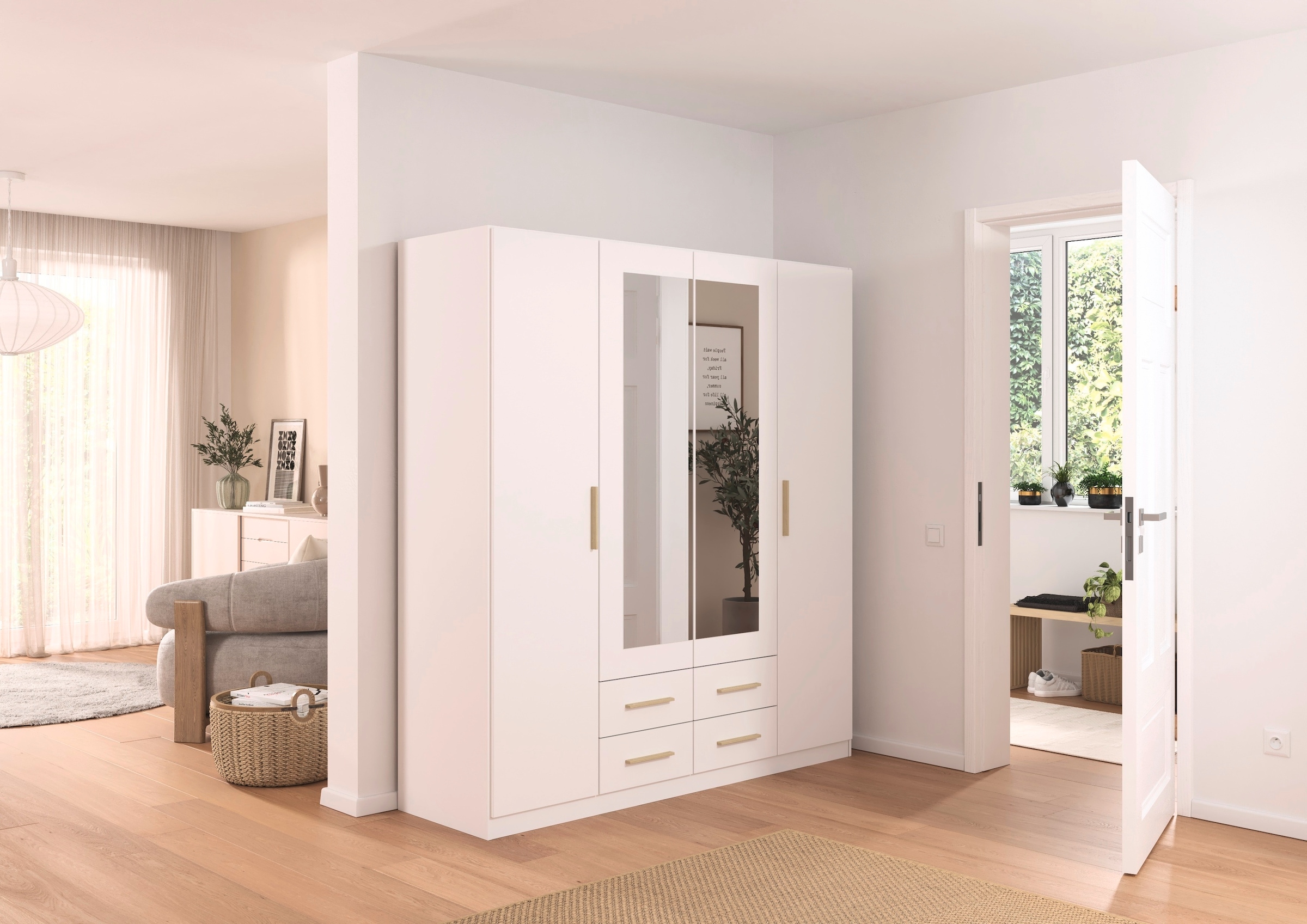 rauch Drehtürenschrank "Kleiderschrank Schrank Garderobe KREFELD optional m günstig online kaufen