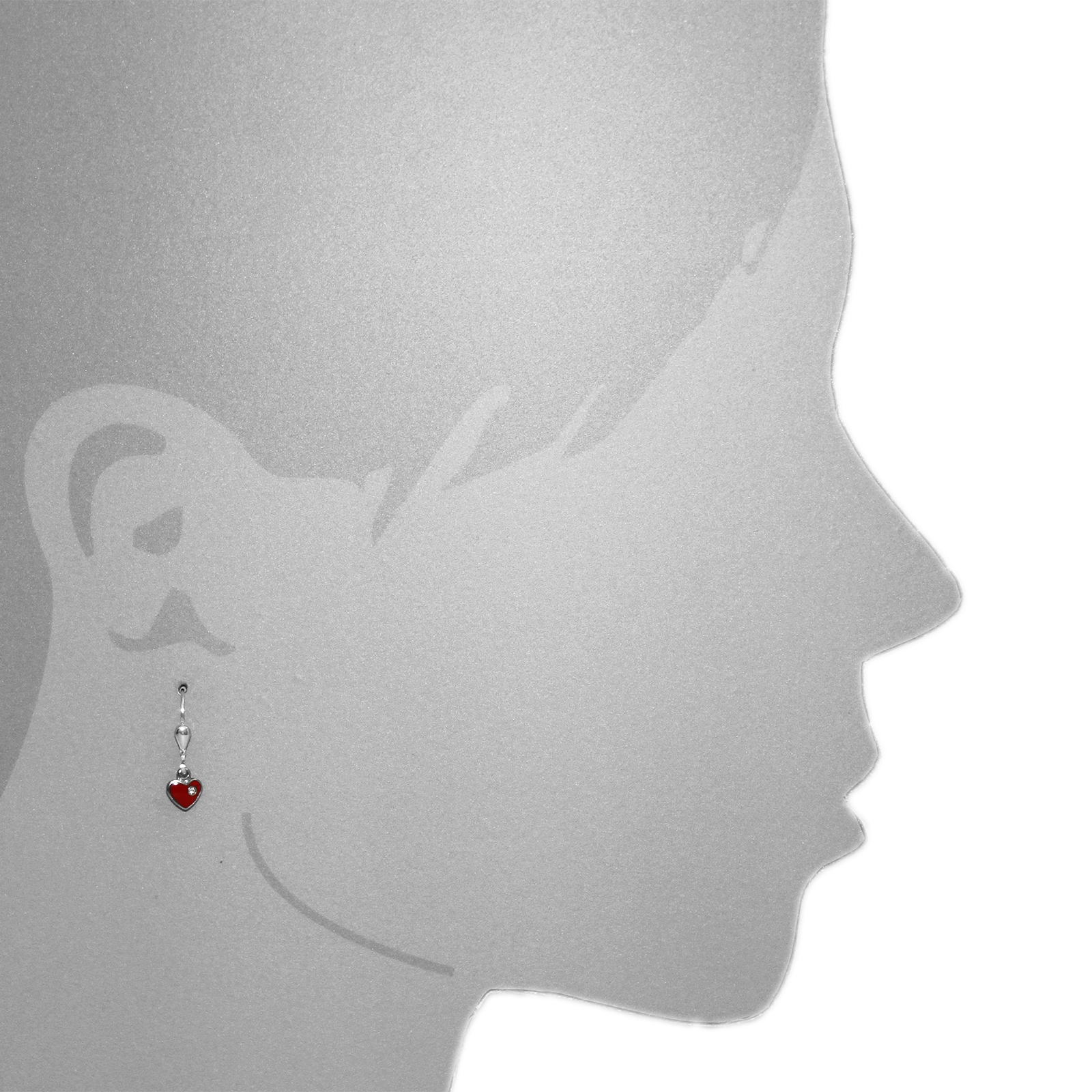 OSTSEE-SCHMUCK Paar Ohrhänger »- kleines Herz - Silber 925/000 -,«