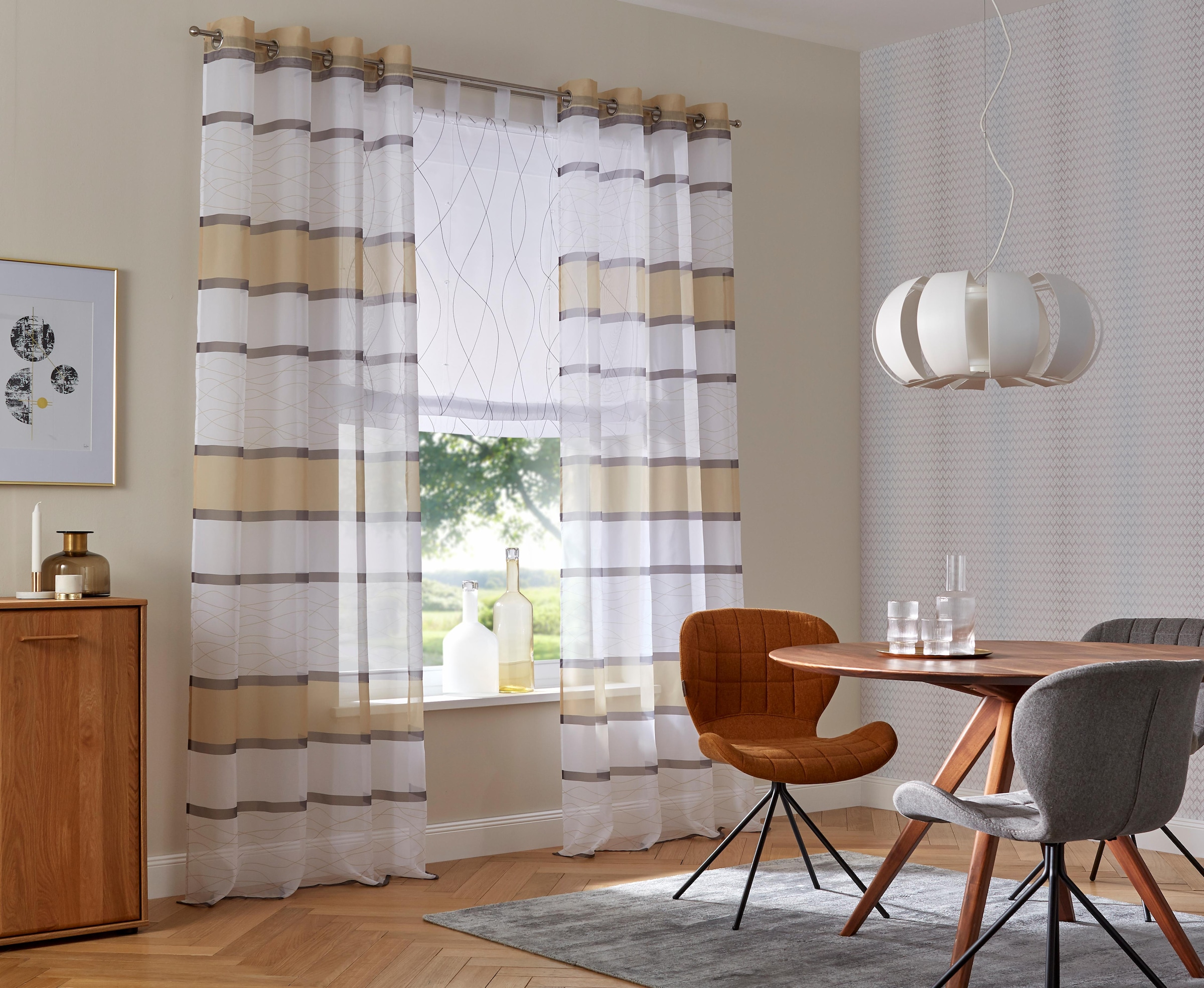 home mit Schlaufen, BAUR Voile, | Transparent, my Polyester Raffrollo,