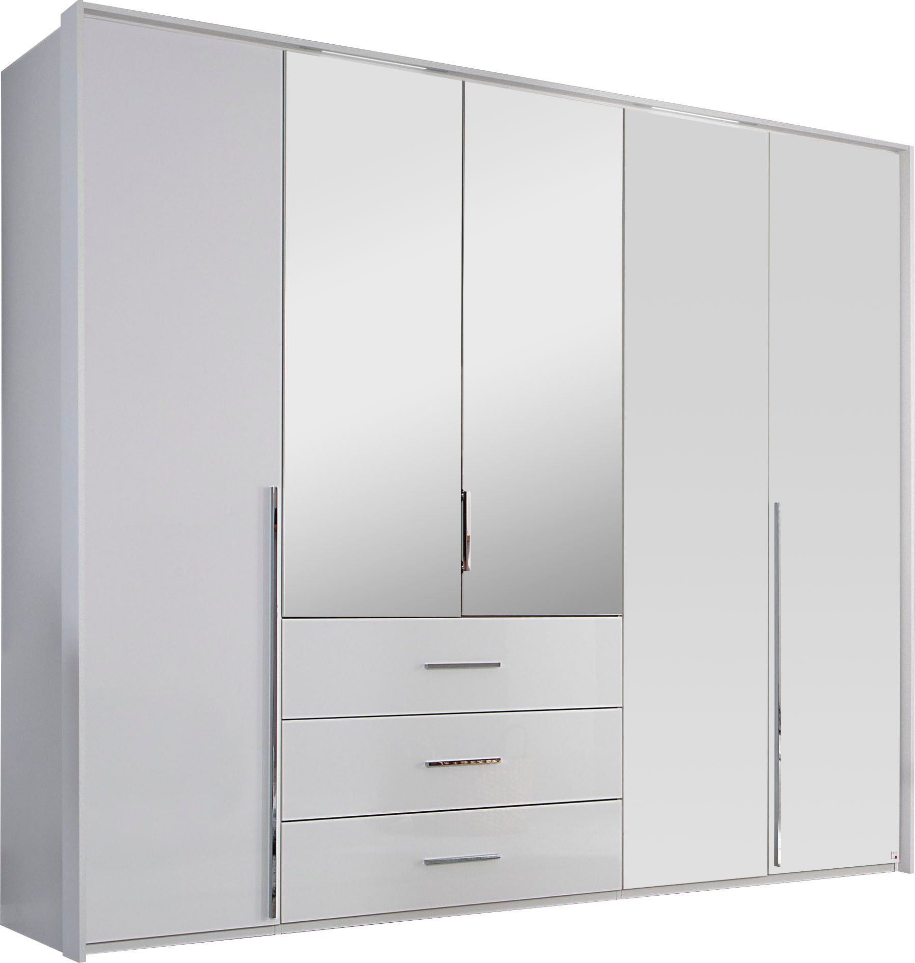 rauch Drehtürenschrank "Kleiderschrank Schrank Garderobe Wäscheschrank MONTCLAR" in den Breiten 204/254/304 cm, inkl. SOFT-CLOSE-FUNKTION, Passepartout optional mit Beleuchtung, inkl. Zubehör MADE IN GERMANY