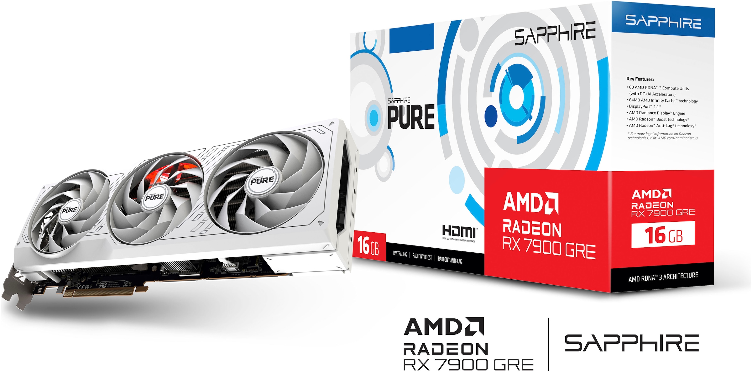 Grafikkarte »AMD Radeon™ RX 7900 GRE«, 16 GB, GDDR6