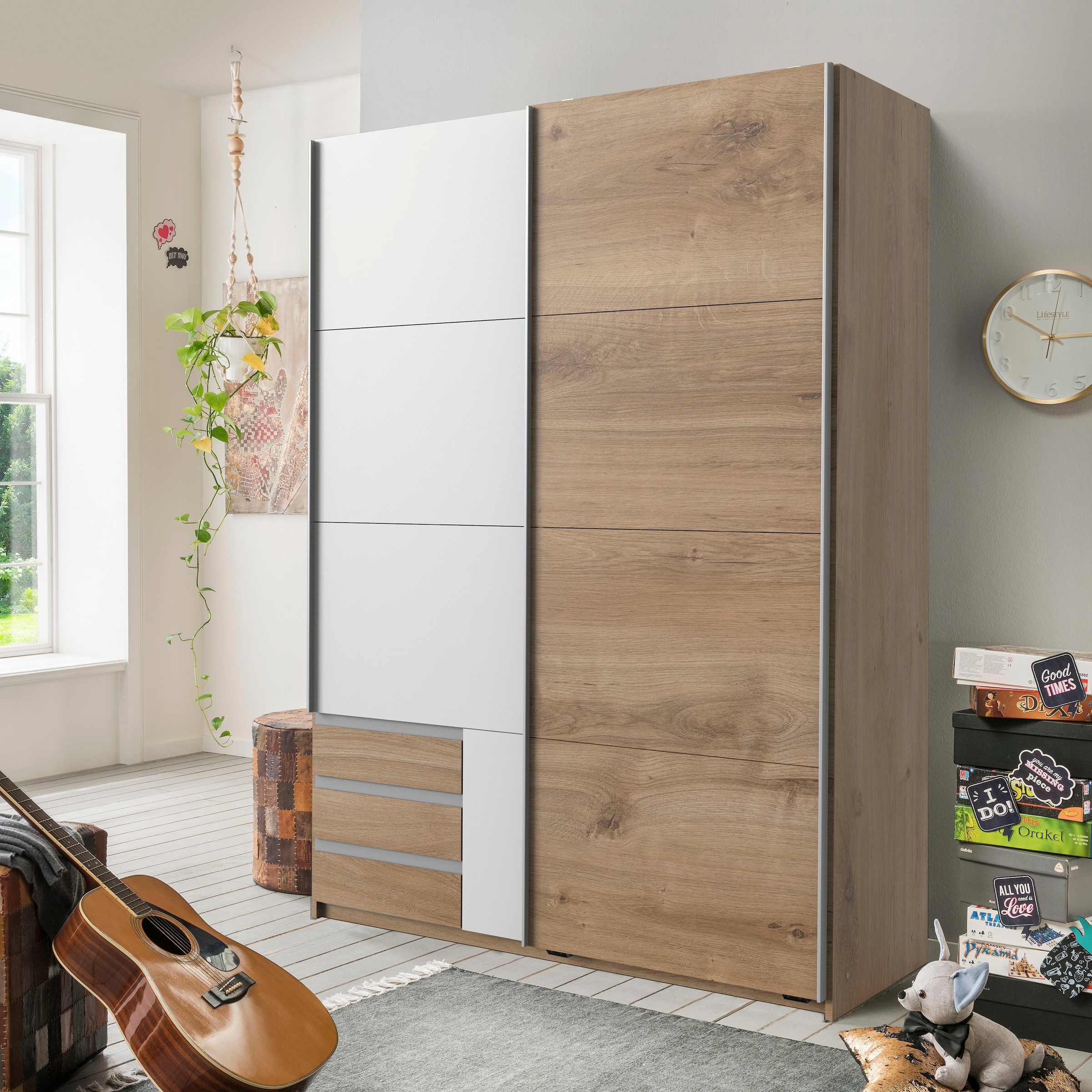 Wimex Schwebetürenschrank "Emden" Mit Außenschubkästen