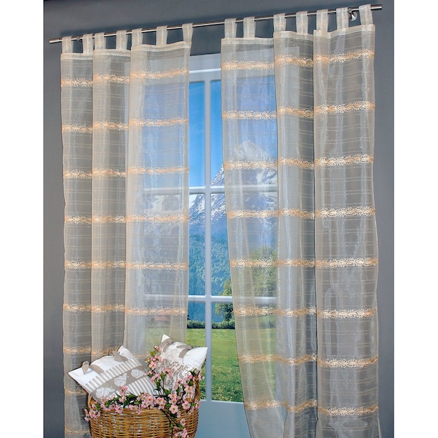 HOSSNER - ART OF HOME DECO Gardine »Sihlsee«, (1 St.), Schlaufenschal im besonderen  Design bestellen | BAUR