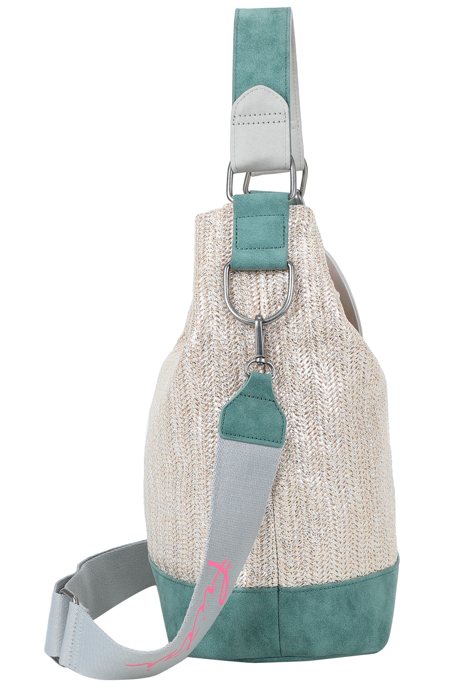 Fritzi aus Preußen Schultertasche »Olga Limited Painted Straw« mit abnehmbarem Anhänger