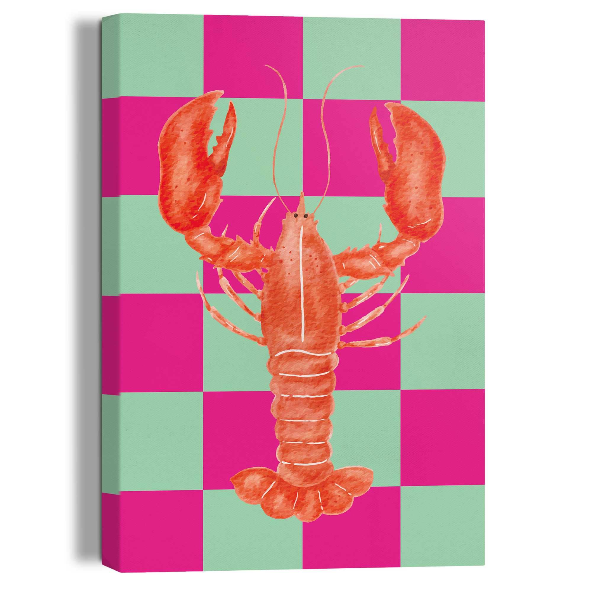 Reinders! Leinwandbild »Lobster Checkers«, Küche - Orange - Leinwand - Tiere - 20x30 cm