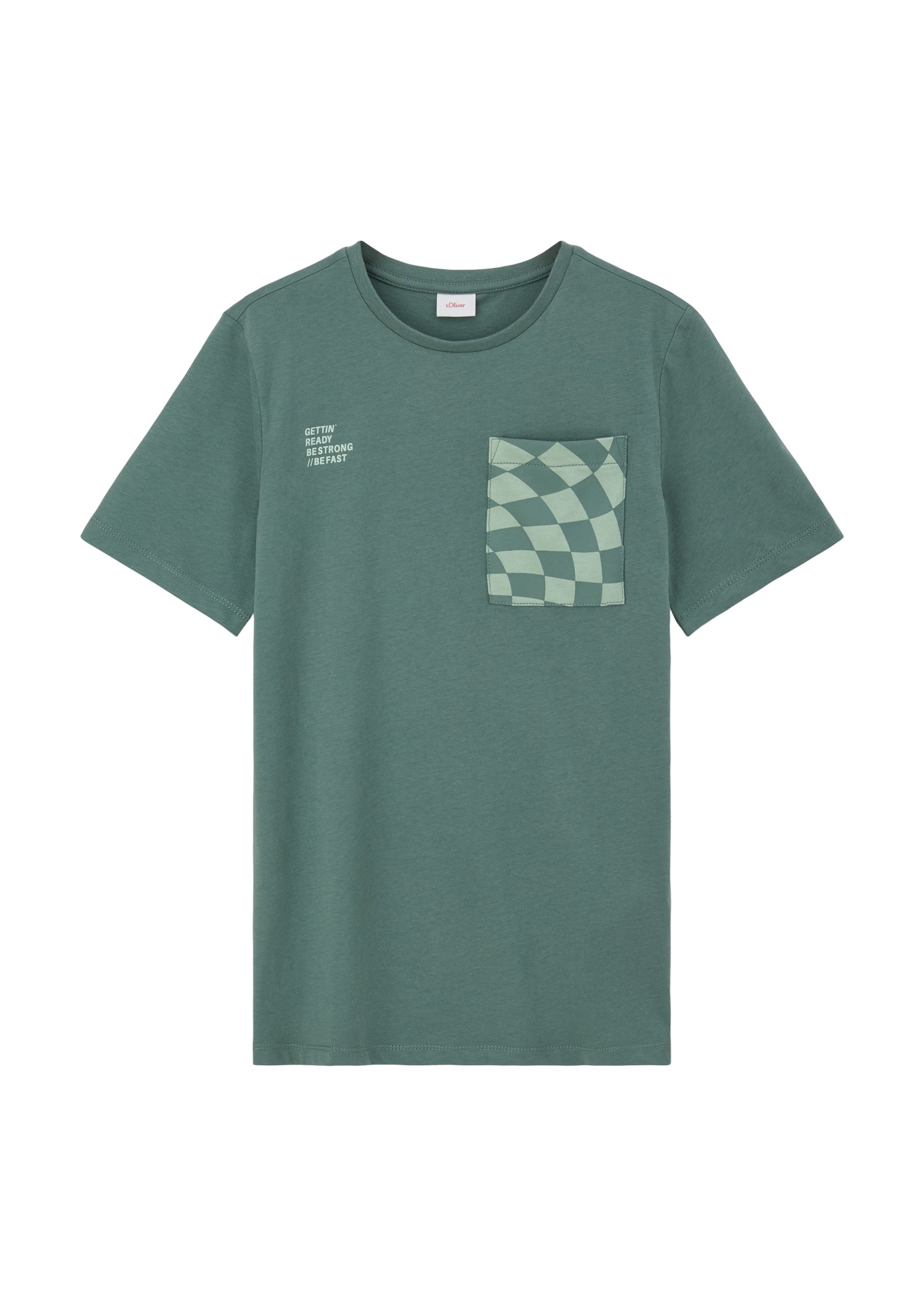 T-Shirt, gummiertem s.Oliver mit Junior kaufen BAUR | Print online