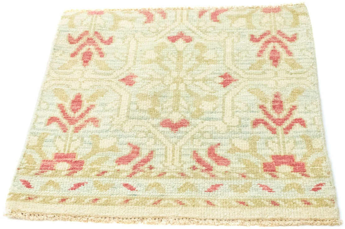 morgenland Wollteppich »Designer Teppich handgeknüpft beige«, quadratisch, handgeknüpft