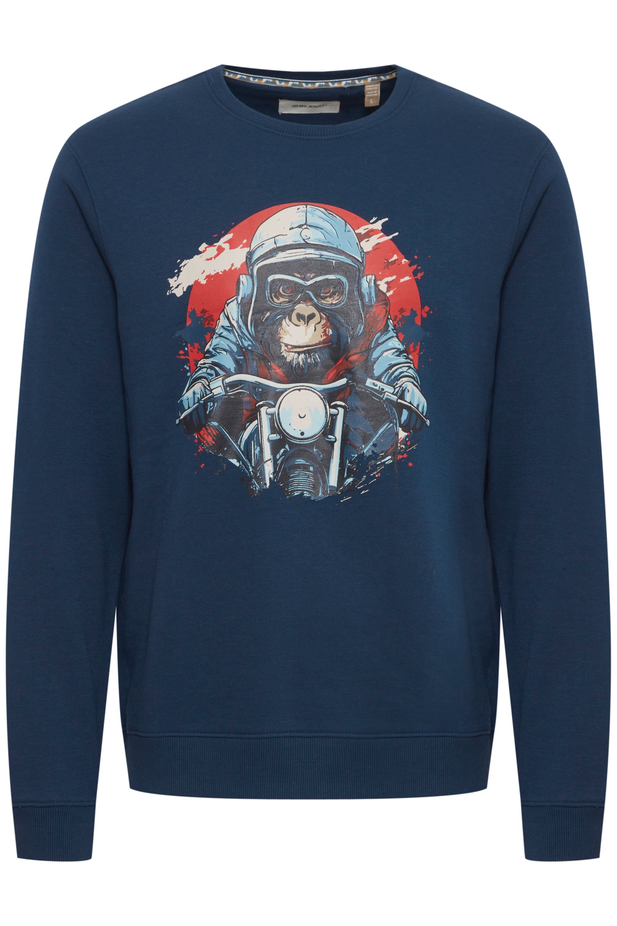 Blend Rundhalspullover "BHSweatshirt" Lässiger Sweatpullover mit Print günstig online kaufen