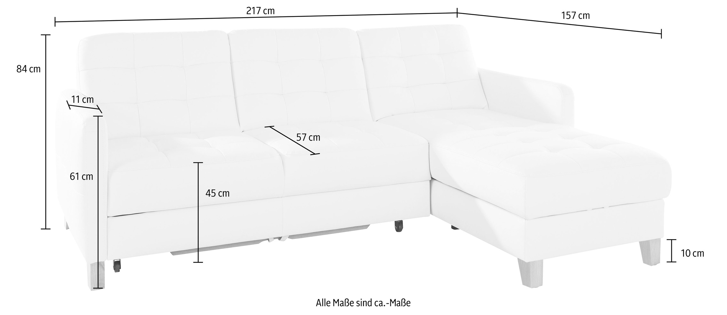 exxpo - sofa fashion Ecksofa »Elio, kompakt und komfortabel, bequem und zeitloses Design, L-Form«, wahlweise mit Bettfunktion