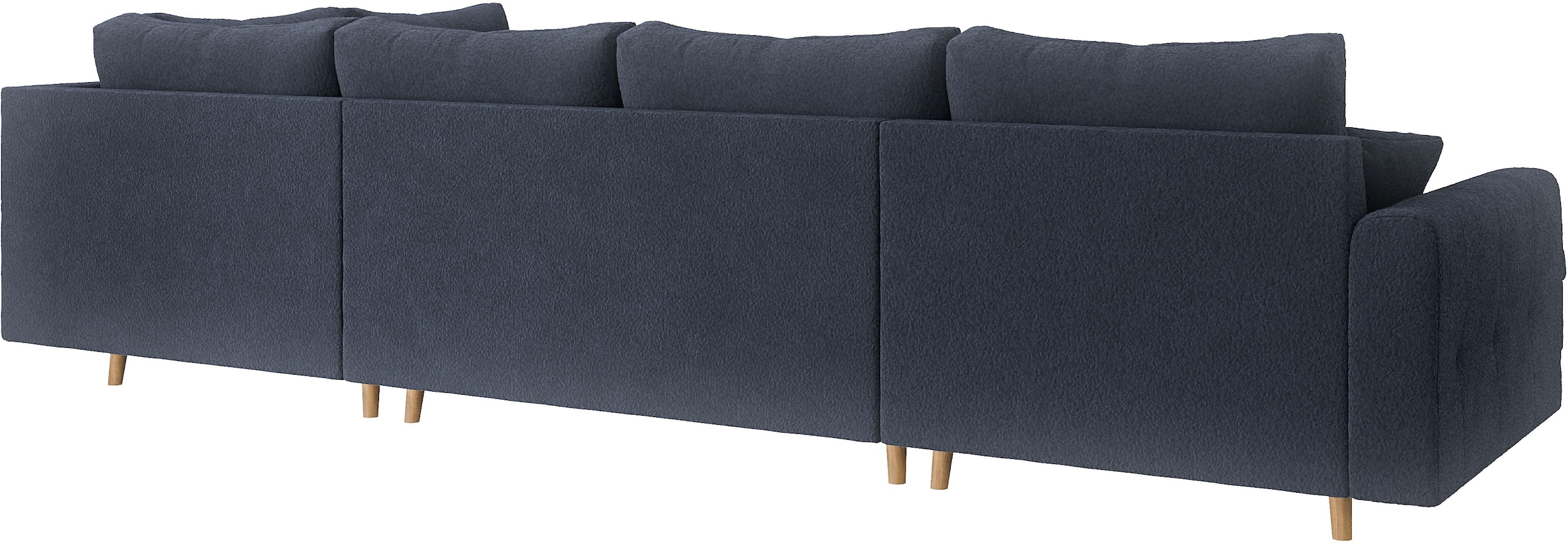 Home affaire Wohnlandschaft »CHARRE U-Form mit Ottomane, Maße B/T/H: 310/161/81 cm«, feine Steppung, lose Rücken- und Zierkissen, auch in Cord und Bouclé