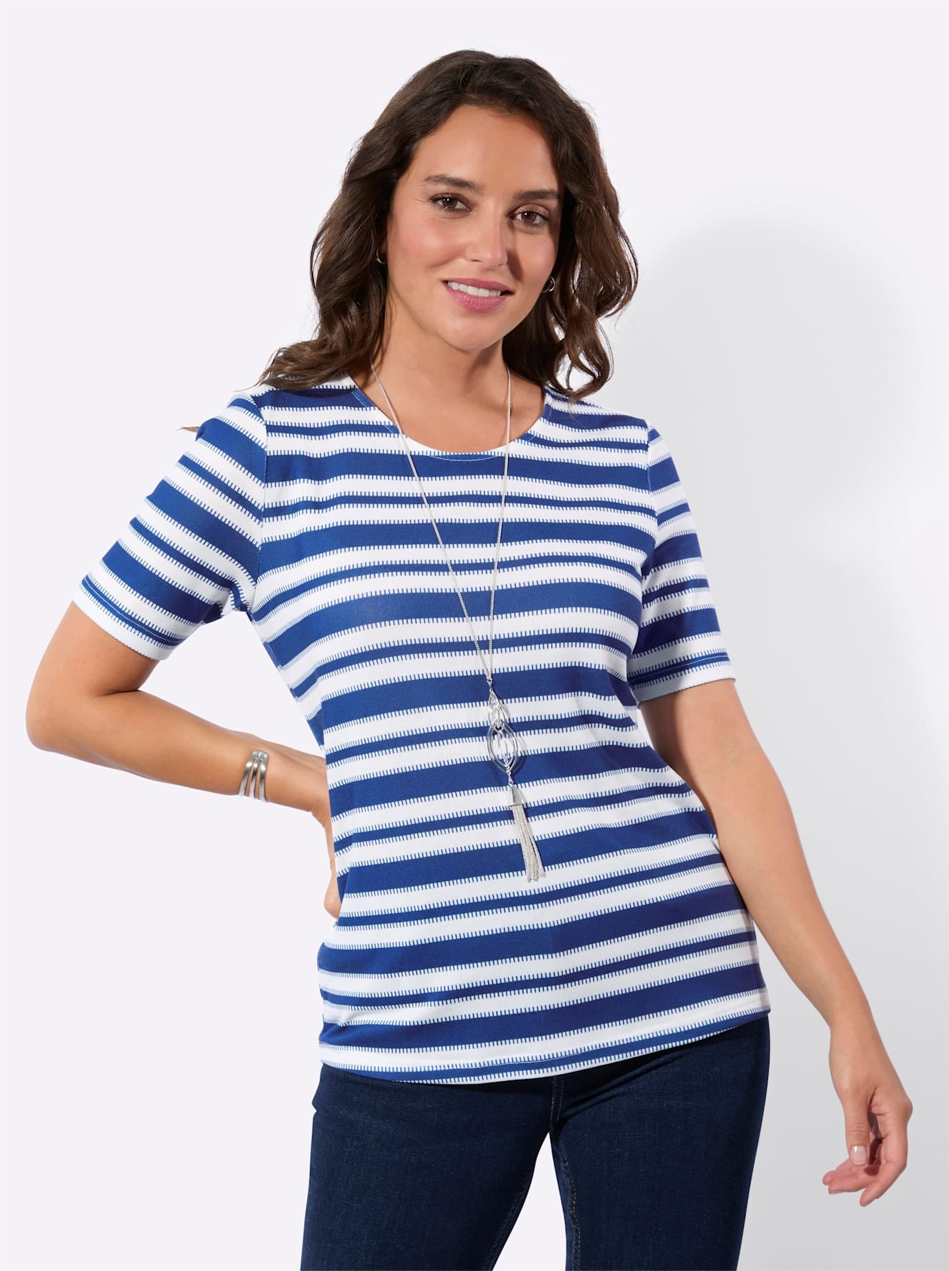 Casual Looks Rundhalsshirt "Kurzarm-Shirt" 1 tlg. tlg. günstig online kaufen