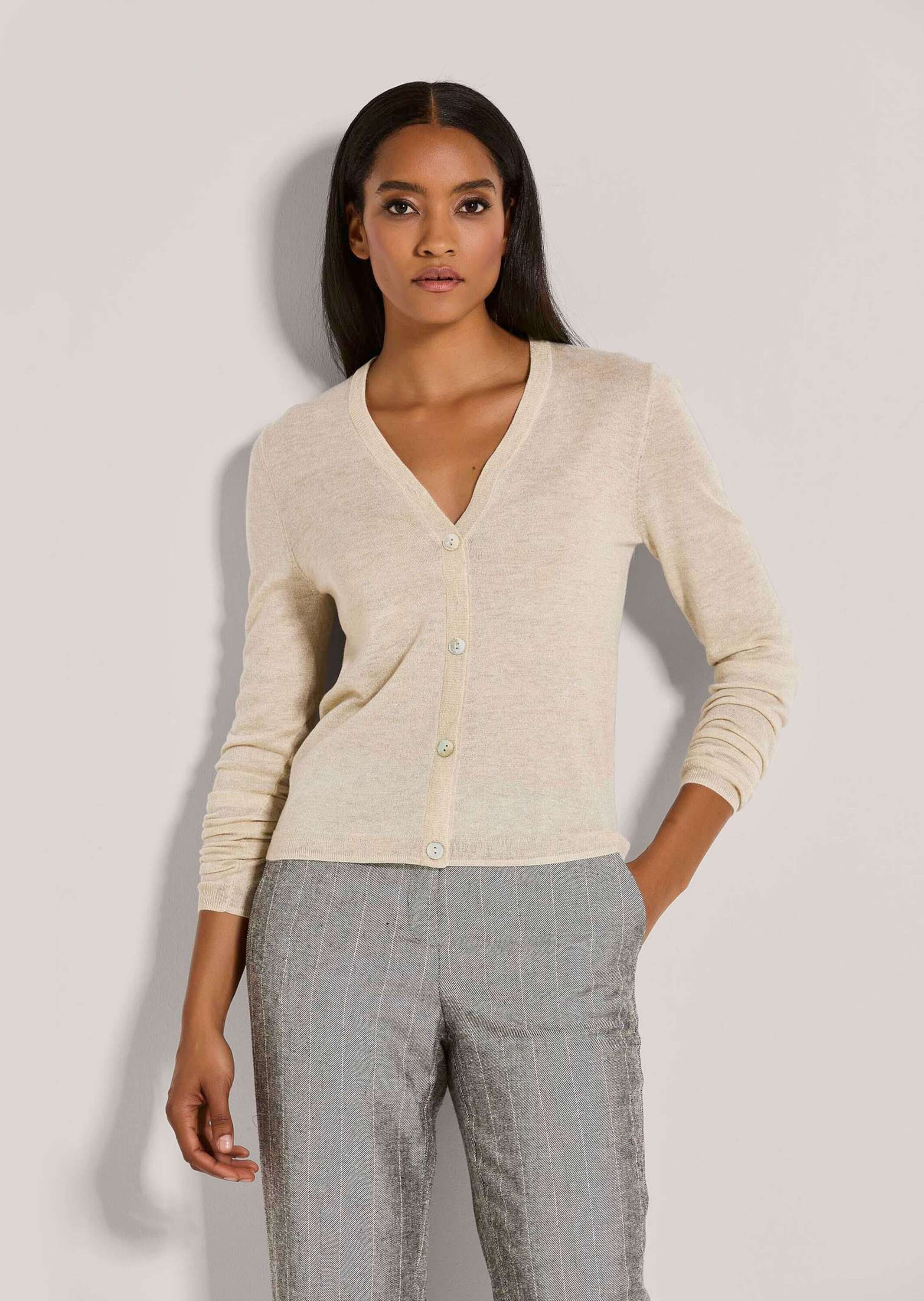 MADELEINE Strickjacke »Strickjacke Strickjacke mit Glanz-Effekt«