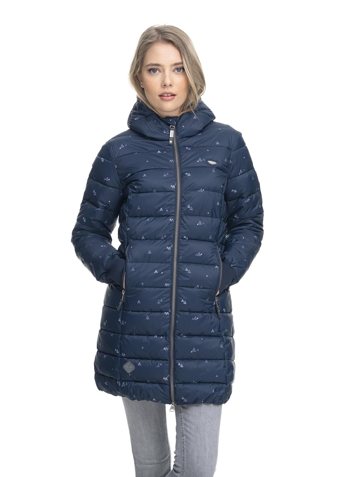 Ragwear Steppjacke BAUR Kapuze Long«, | Gemusterte mit Kapuze, kaufen Winterjacke »Tiasa mit für