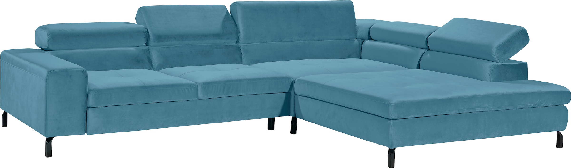 GALLERY M branded by Musterring Ecksofa »Felicia Due L-Form«, Wahlweise mit Sitzvorzug, inkl. Kopfteilverstellung, Sitzhöhe 40 cm