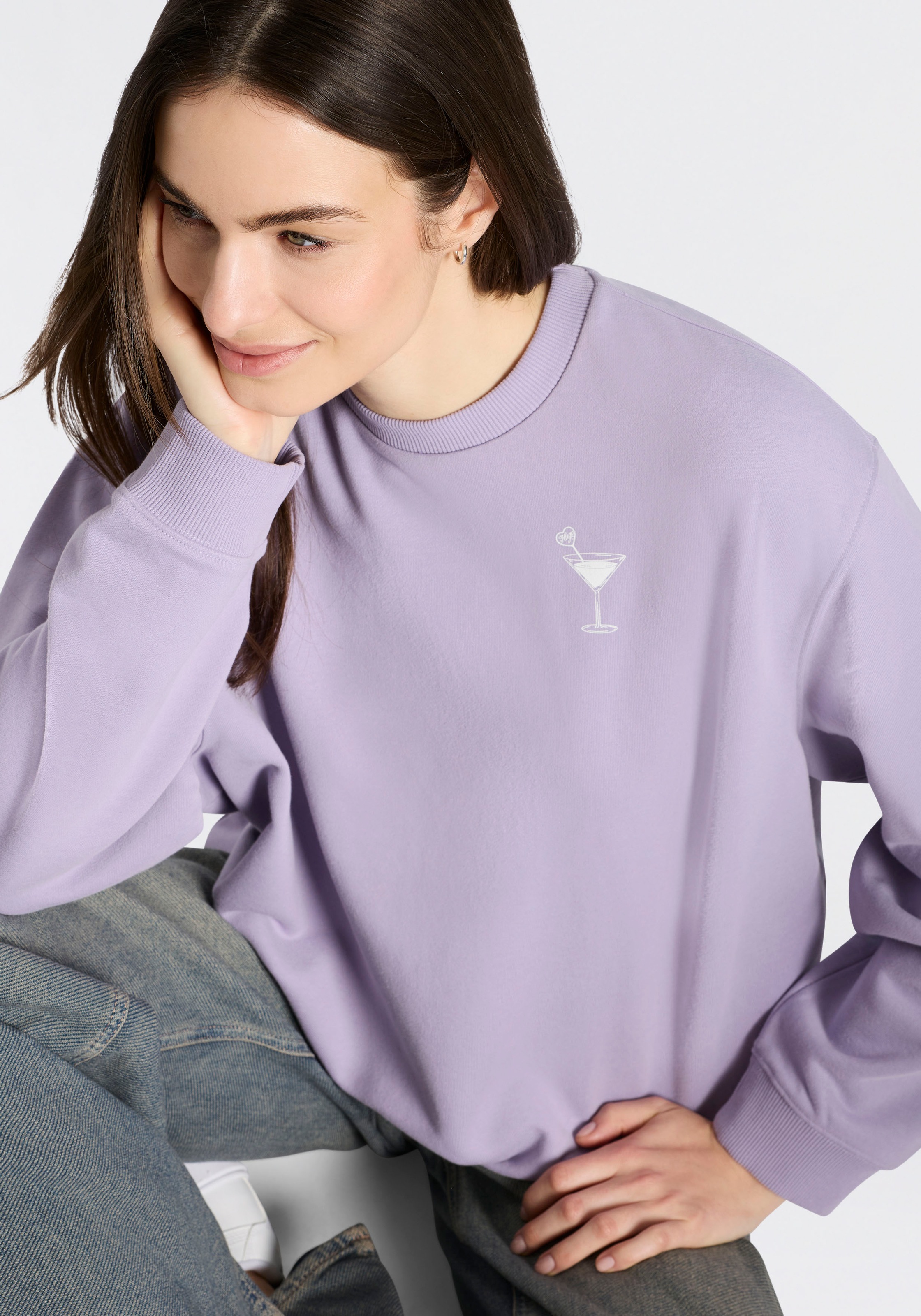 Thumbnail - HUGO Blue Sweatshirt "Classic Crew", mit großem Rückenprint