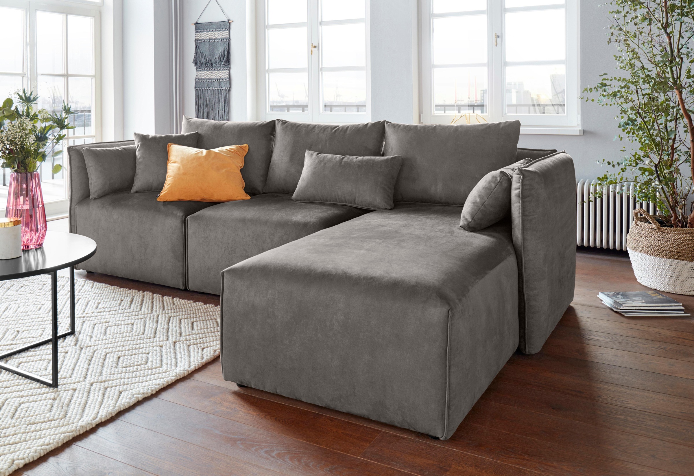 andas Ecksofa »Nöre«, (3 Teile), zusammengesetzt aus Modulen, in vielen Bezugsqualitäten und Farben