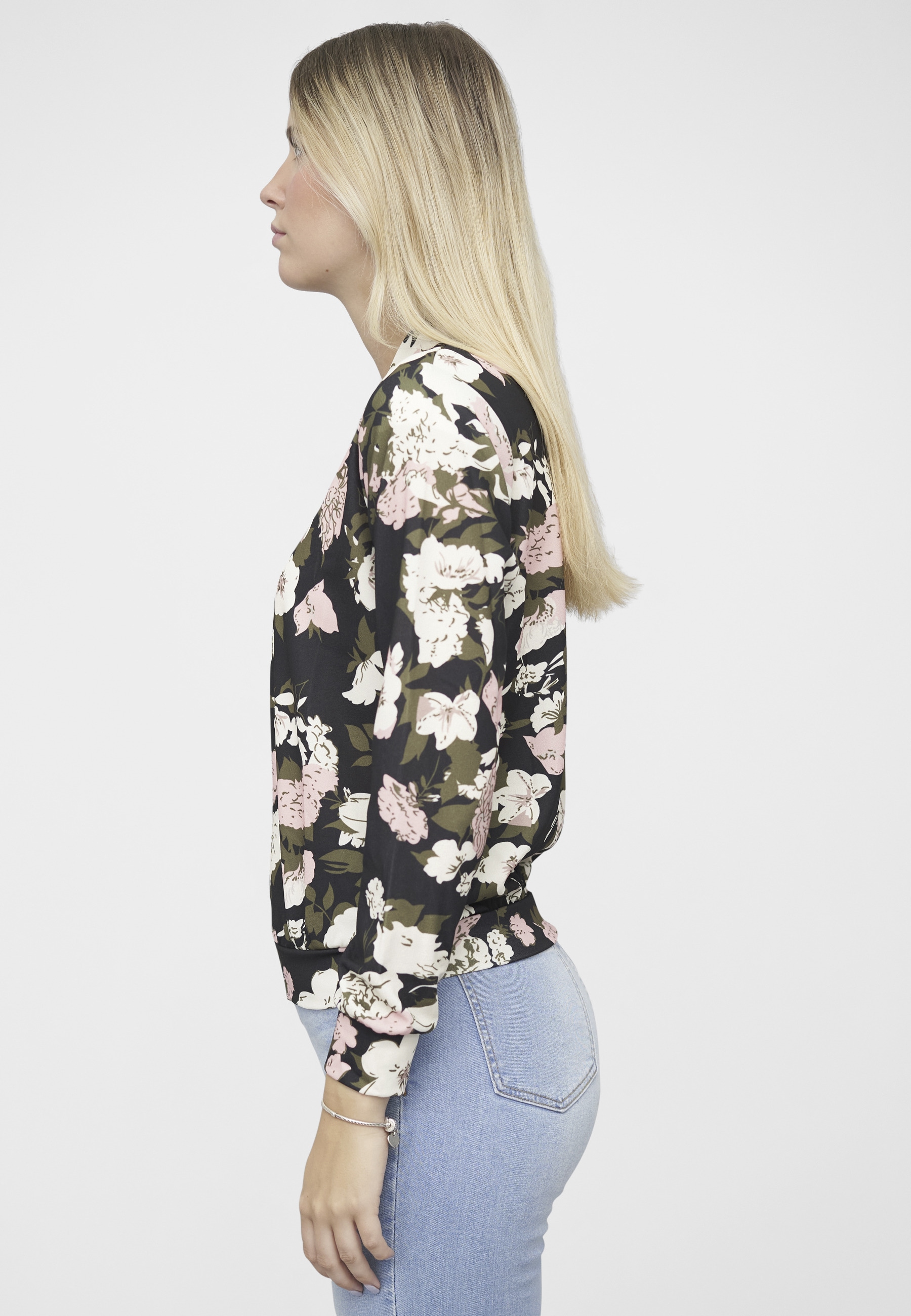 CLOUD 5IVE Bomberjacke »CLOUD 5IVE Blouson Jacket with floral print« 1 Stk. tlg. ohne Kapuze