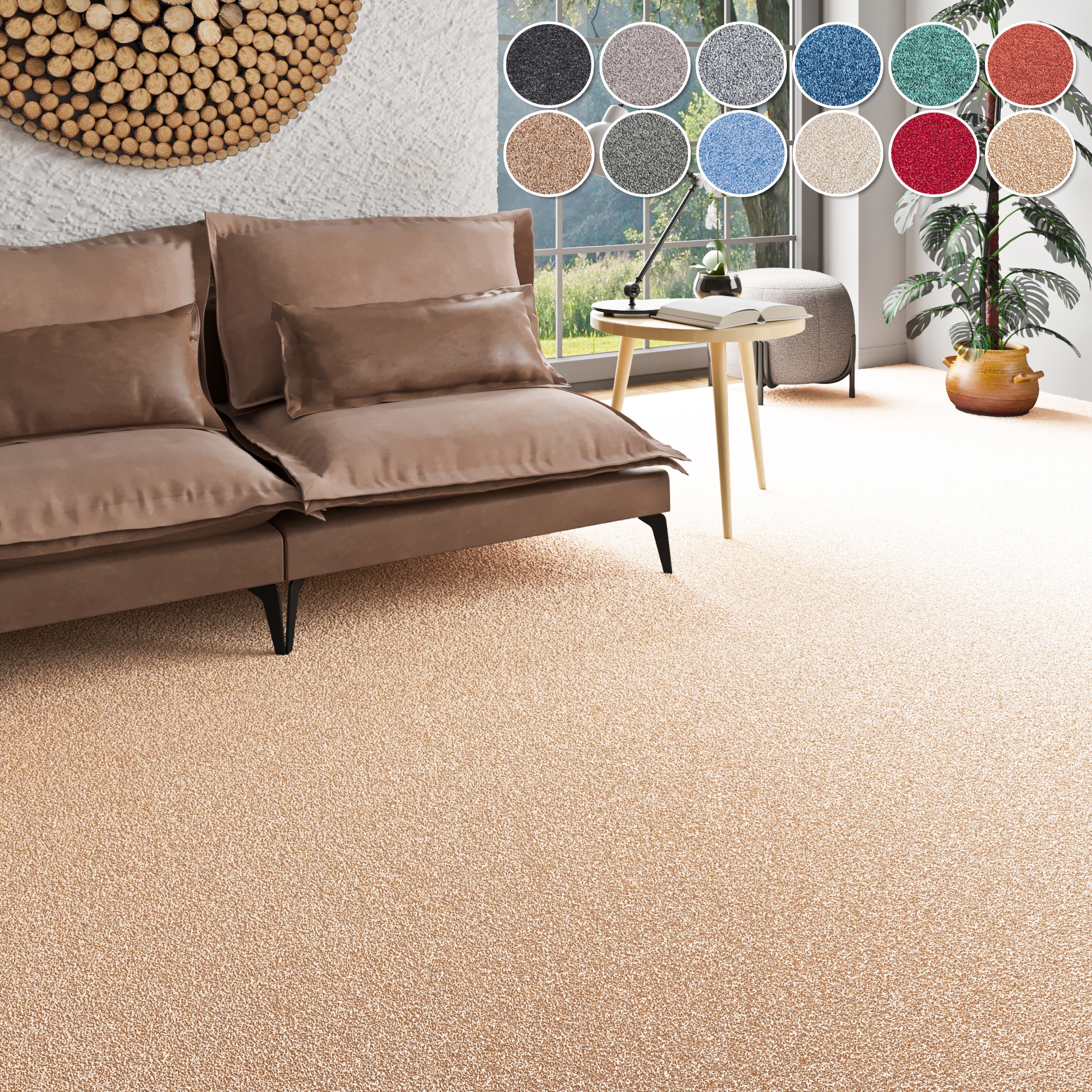 OTTO home Teppichboden "Fortis, Schlinge, Gesamthöhe 5 mm, Made in Netherlands" rechteckig meliert, Breite 400 cm, strapazierfähig, Wohnzimmer