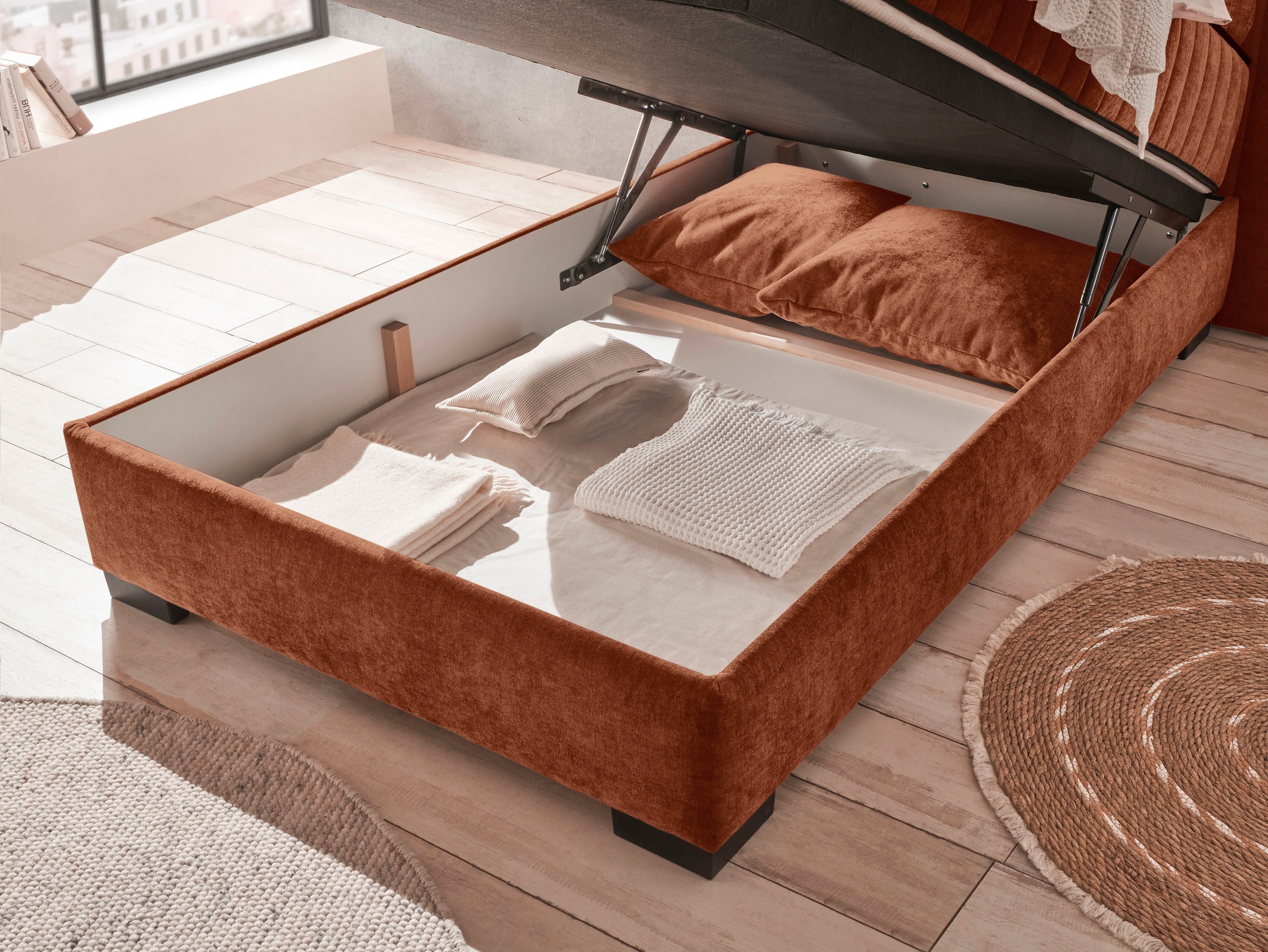 ED EXCITING DESIGN Boxbett »Nagol«, mit Bettkasten, mit Wendematratze, erhältlich in verschiedenen Breiten