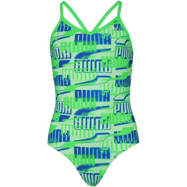 PUMA Badeanzug, Mädchen-Schwimmanzug mit allover Logoprint bestellen | BAUR